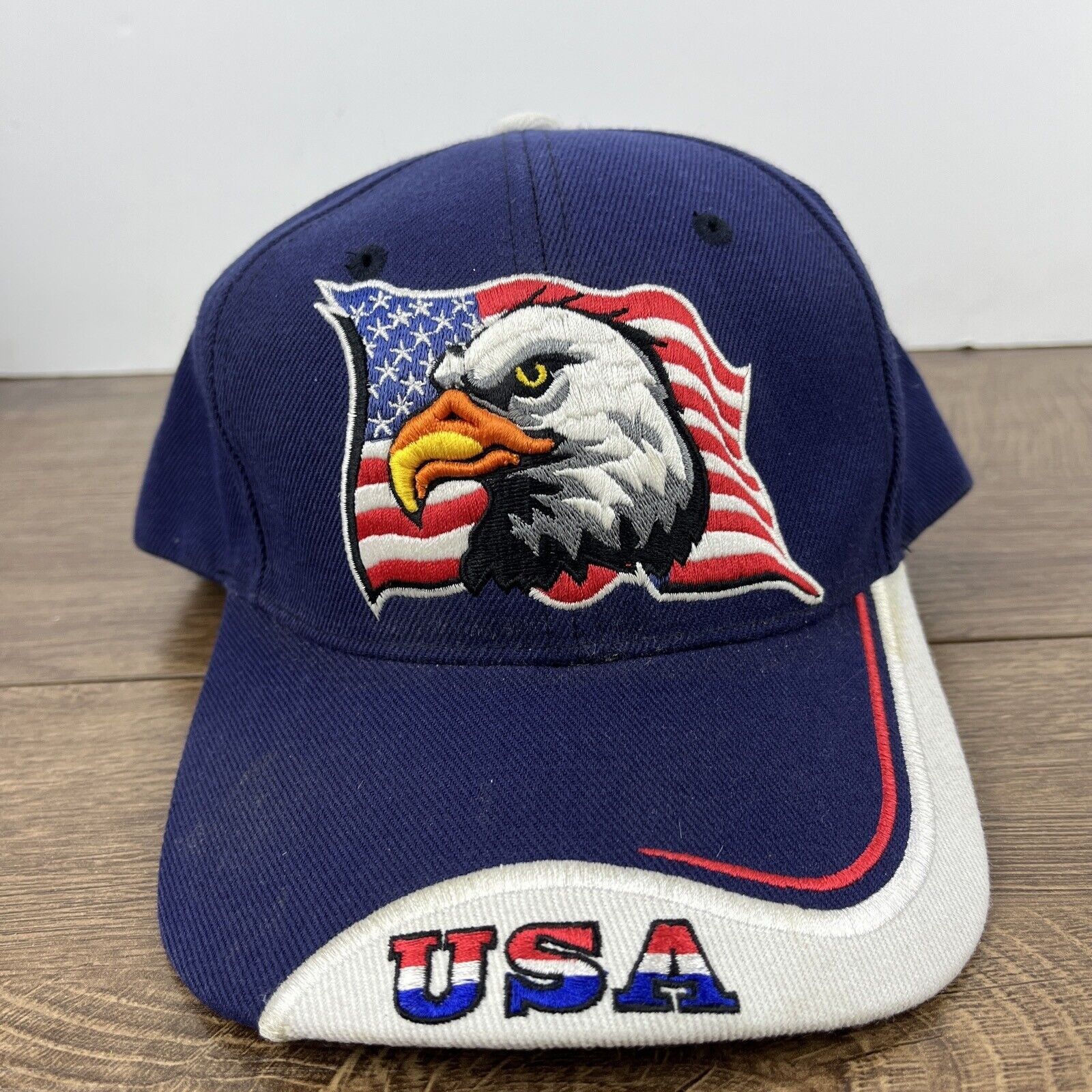 Other Bald Eagle Hat USA American Flag Hat Blue Hat Adjustable Adu Size ONE SIZE - 6 Thumbnail