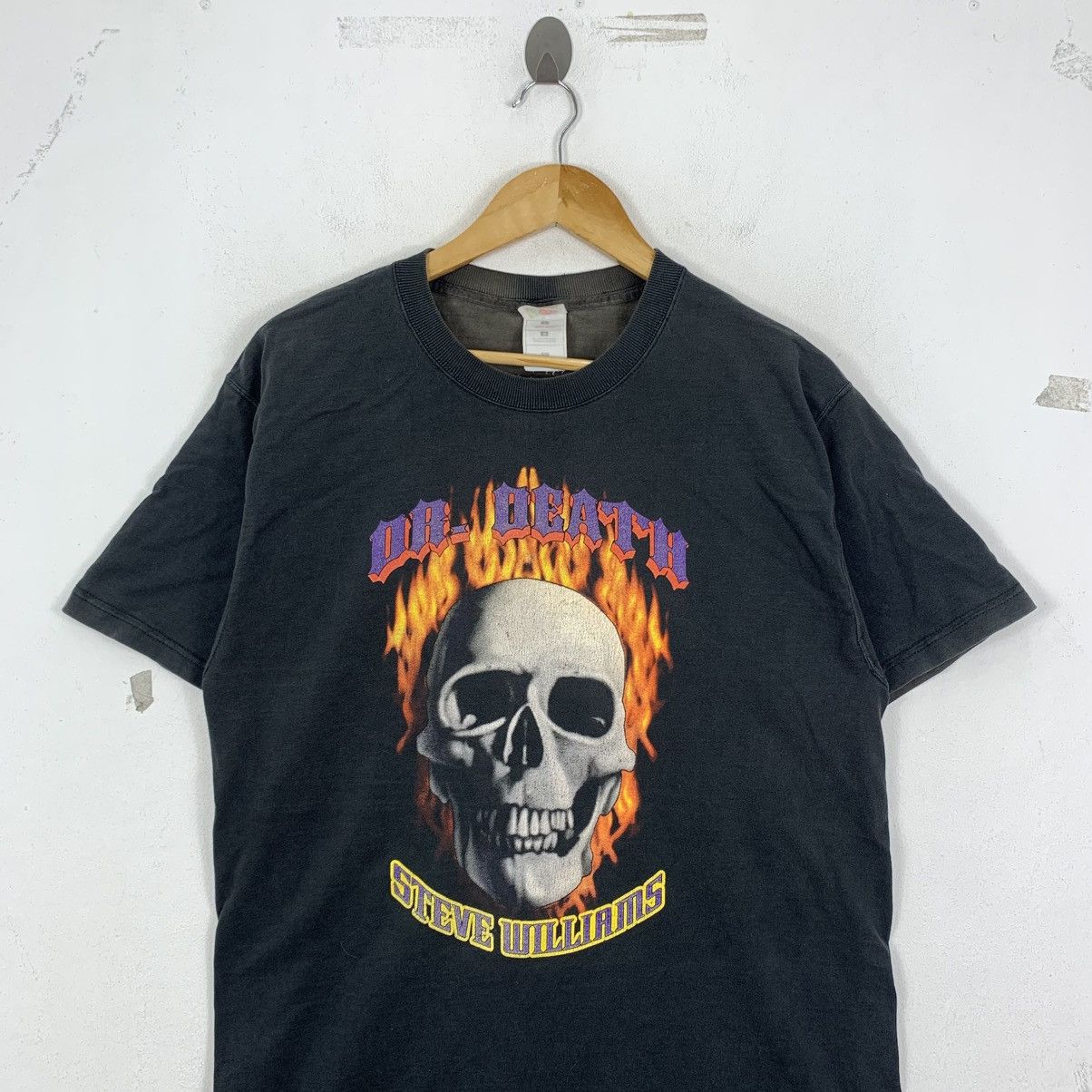Vintage Vintage 90s Dr DEATH STEVE WILLIAMS Wwe Wrestling Tshirt Size US L / EU 52-54 / 3 - 3 Thumbnail