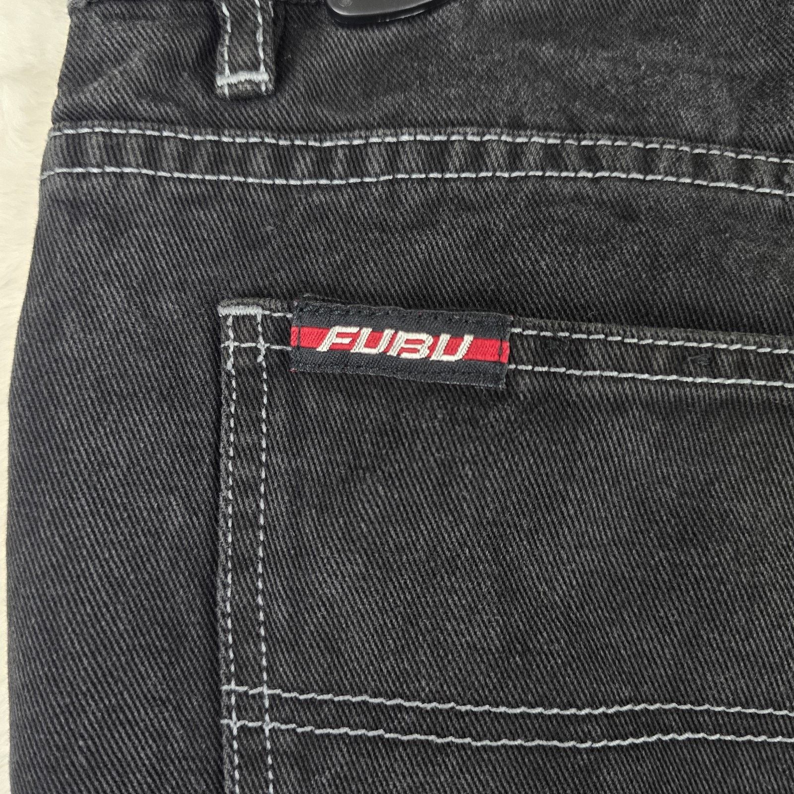 Fubu Vtg Fubu Women's Jeans Size 11/12 Black Denim 30x31 Y2K Size 34" / US 12 / IT 48 - 9 Thumbnail