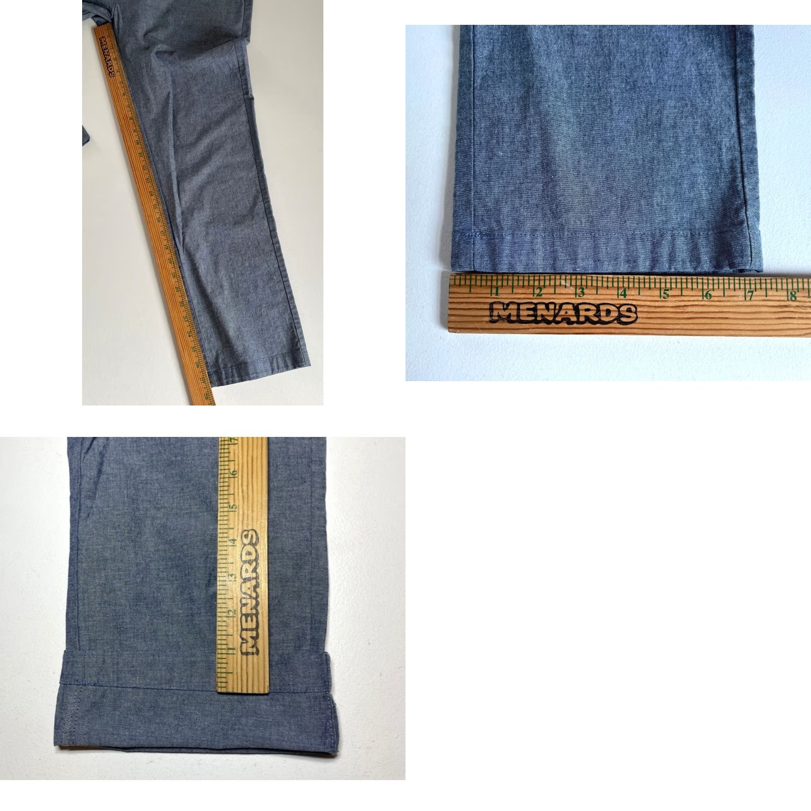 Vintage VINTAGE Linksoul Men’s Chambray Pants Casual Chino Regular Lightweight 32 Blue Inseam 28" Size 32 Mens Size US 32 / EU 48 - 9 Thumbnail