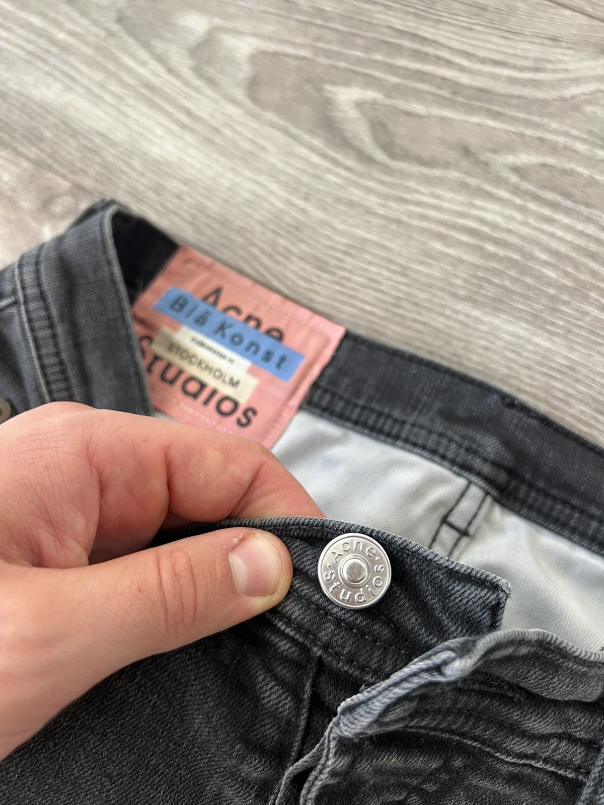 Acne Studios Acne Studios Bla Konst Stockholm River Used Black Men Jeans Size US 32 / EU 48 - 14 Thumbnail