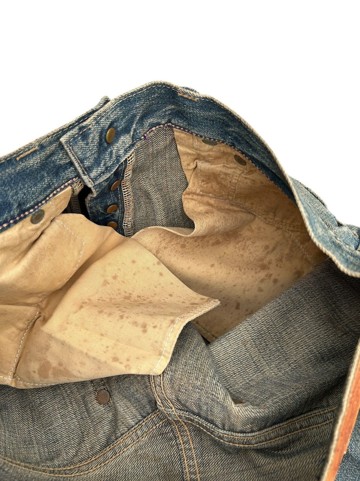 Kapital Vintage The Blue of an Selvedge Distressed Rusty Denim Jeans Size US 32 / EU 48 - 9 Thumbnail
