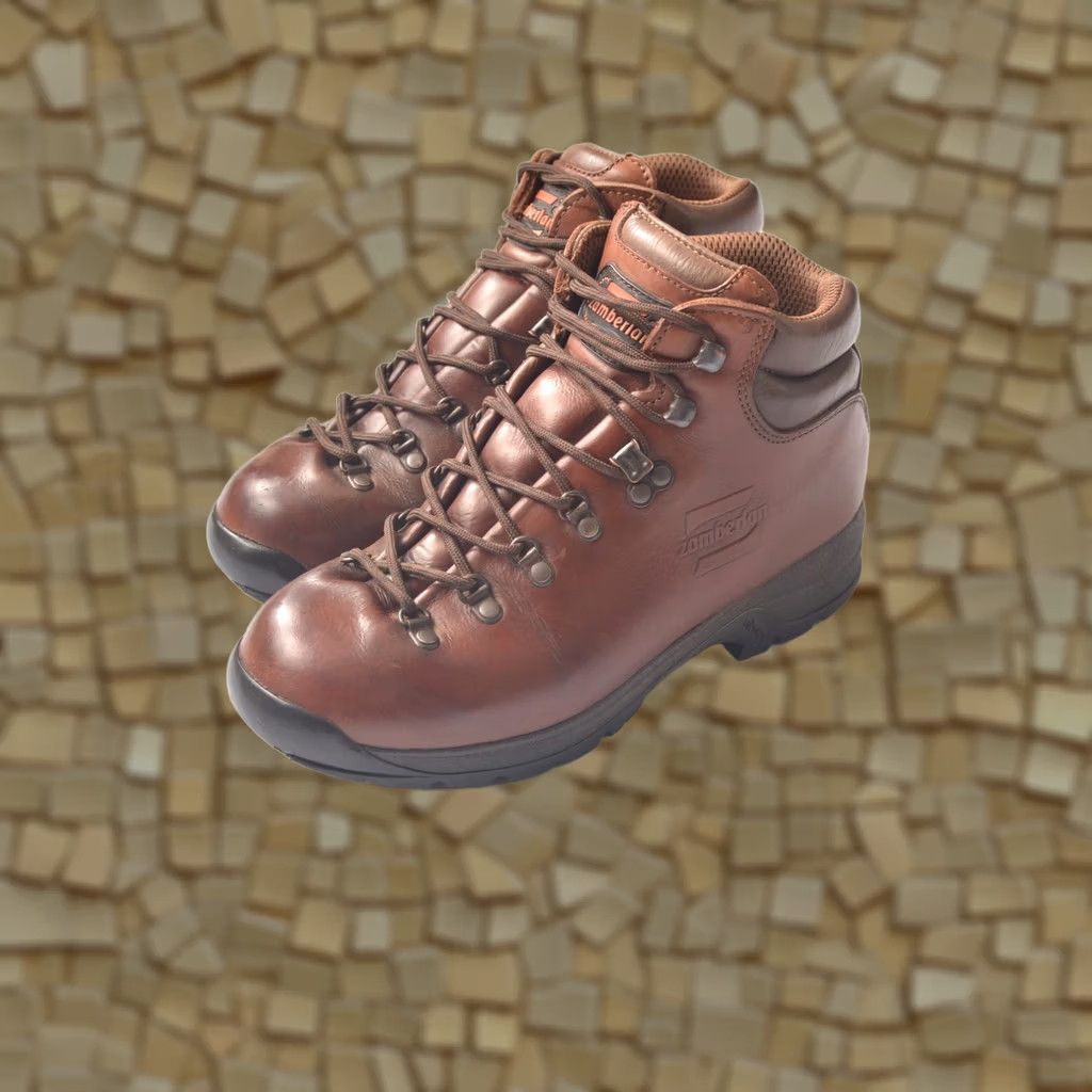 Vintage Zamberlan Boots Mens Boot Brown Leather Vibram Outdoor Hiking Made in Italy Sz 41 7M 8WMN Vintage Size US 7 / EU 40 - 1 Thumbnail