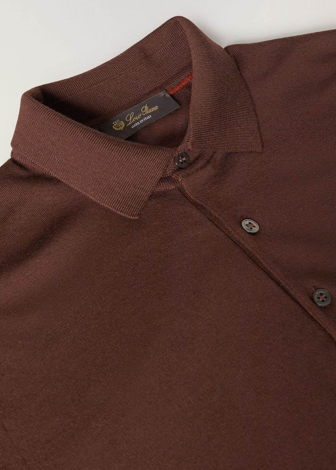 Loro Piana o1srvl11e1224 Wool Polo Shirt in Brown Size US XL / EU 56 / 4 - 3 Thumbnail
