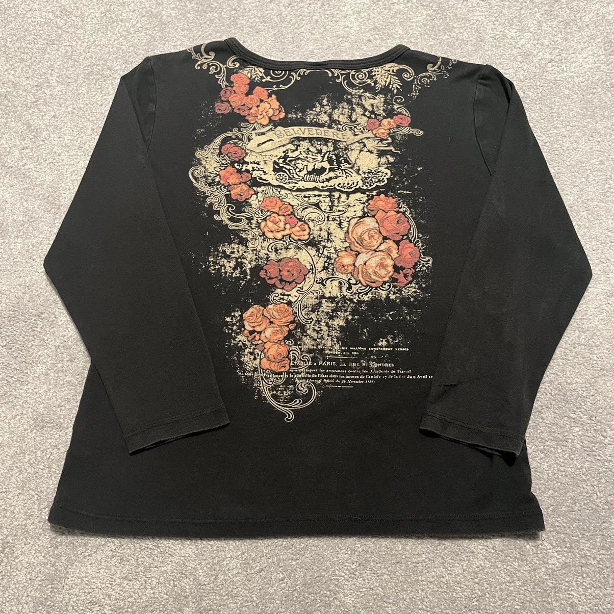 Vintage Vintage Y2K Affliction Style Gothic Stud Logo Longsleeve Tee Size M / US 6-8 / IT 42-44 - 2 Thumbnail
