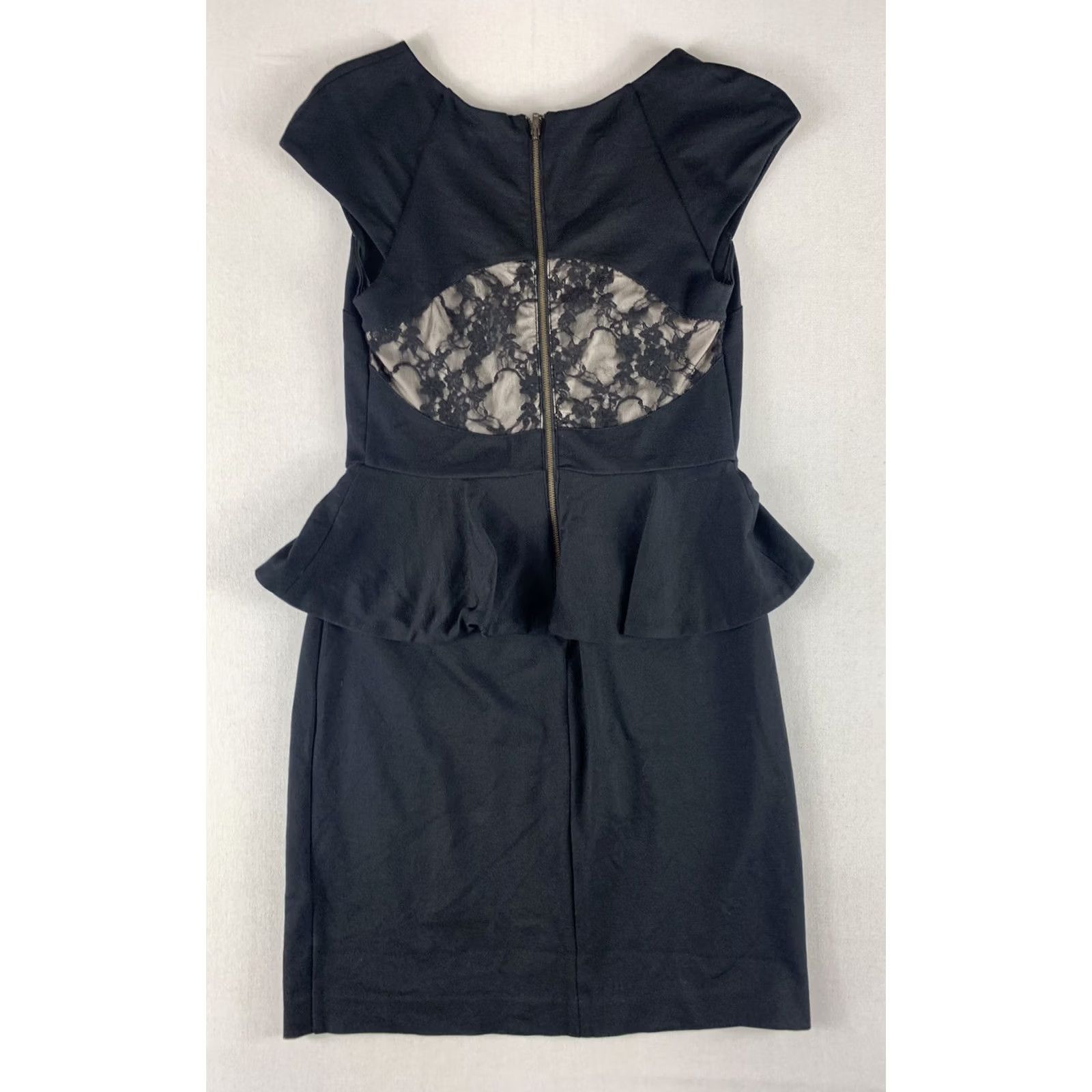 Express EXPRESS BLACK SHEATH DRESS RUFFLE WAIST WOMENS SIZE 4 SLEEVELESS Size S / US 4 / IT 40 - 2 Thumbnail