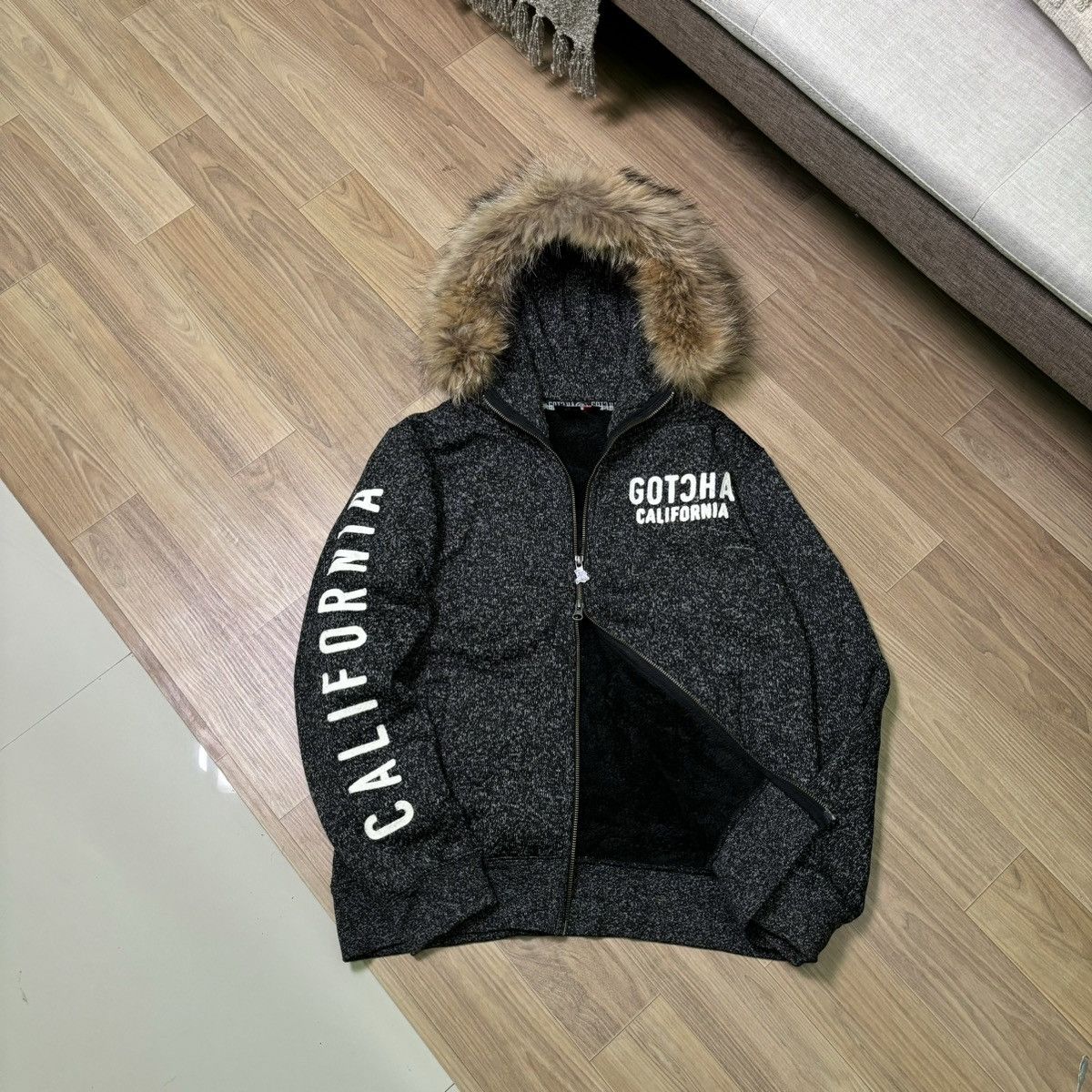 Gotcha × If Six Was Nine × Le Grande Bleu (L.G.B.) Vintage Gotcha California Fur hoodie ifsixwasnine LGB style Size US L / EU 52-54 / 3 - 3 Thumbnail