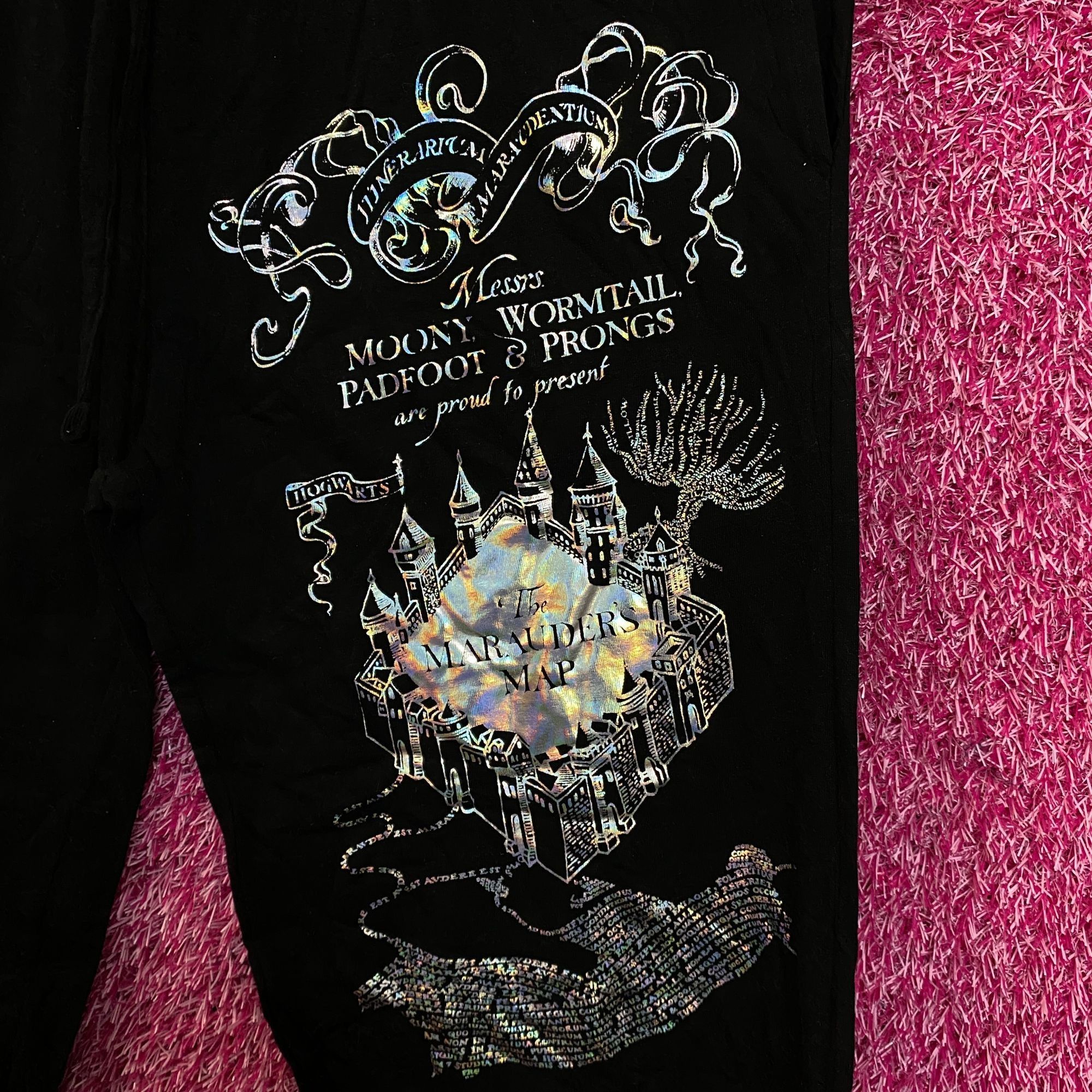 Warner Bros Harry Potter Marauder's Map Loungewear Pajama Pants XS Size 28" / US 6 / IT 42 - 2 Thumbnail