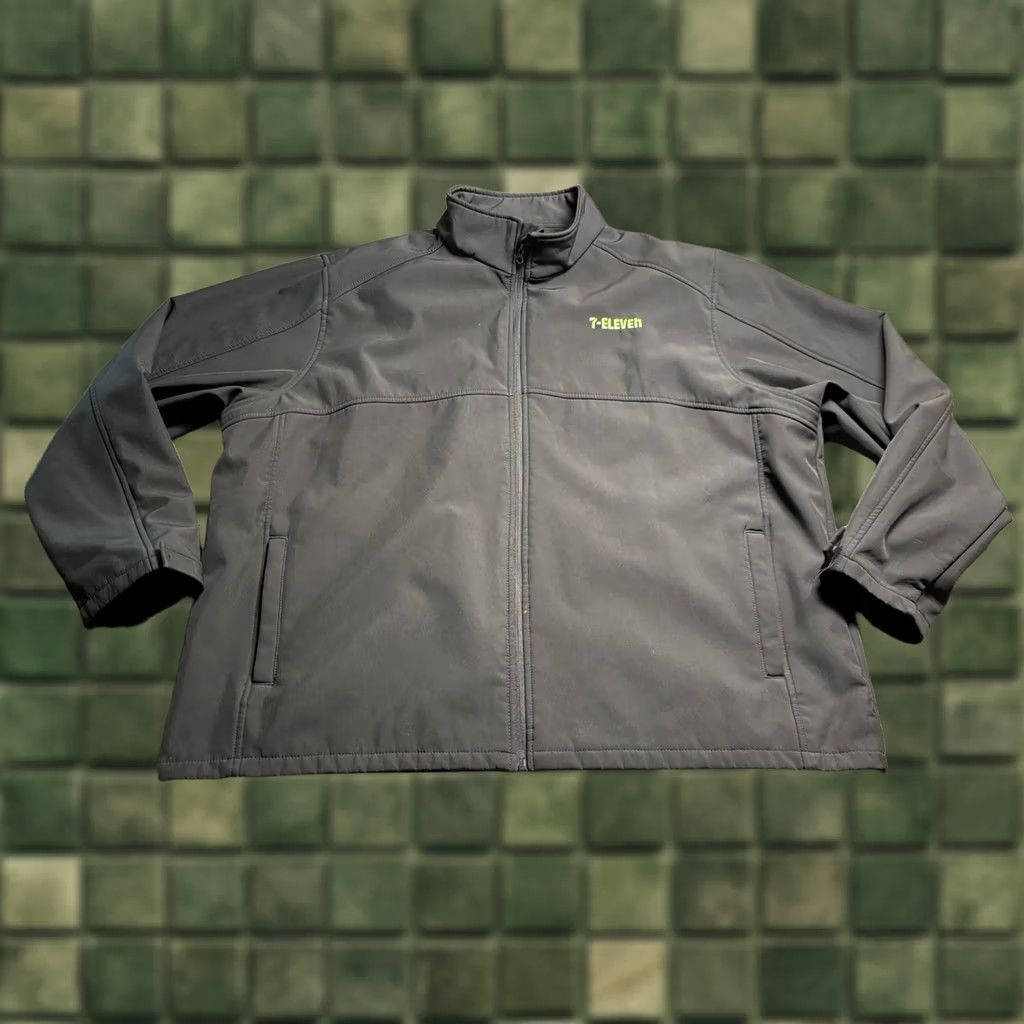 Vintage 7-11 Jacket Employee Adult 3XL Black Full Zip Uniform Shirt Mens Size US XXL / EU 58 / 5 - 1 Thumbnail