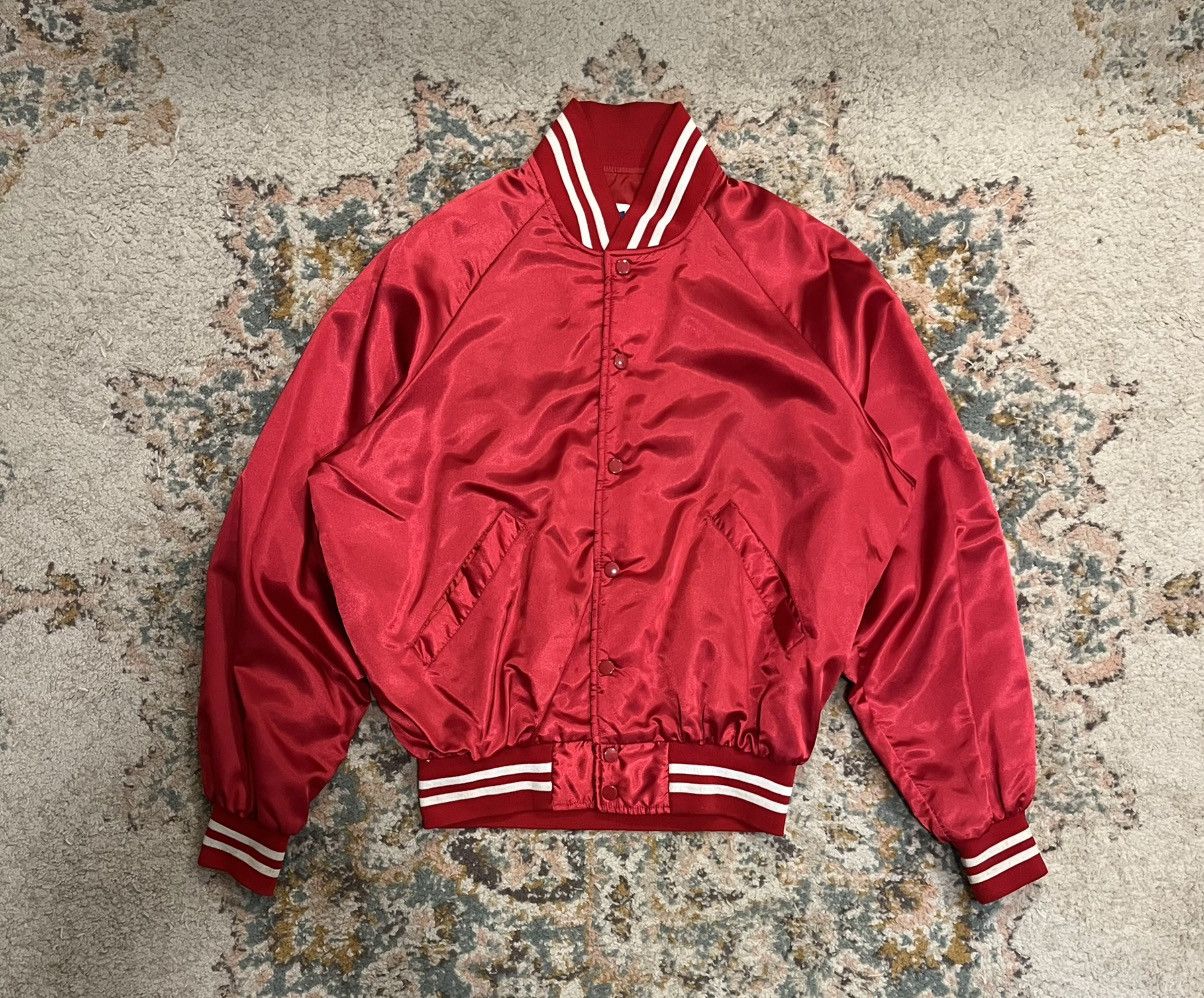 Other Vintage 1980s Satin Bomber Jacket Alaska Red Men’s Large Size US L / EU 52-54 / 3 - 5 Thumbnail