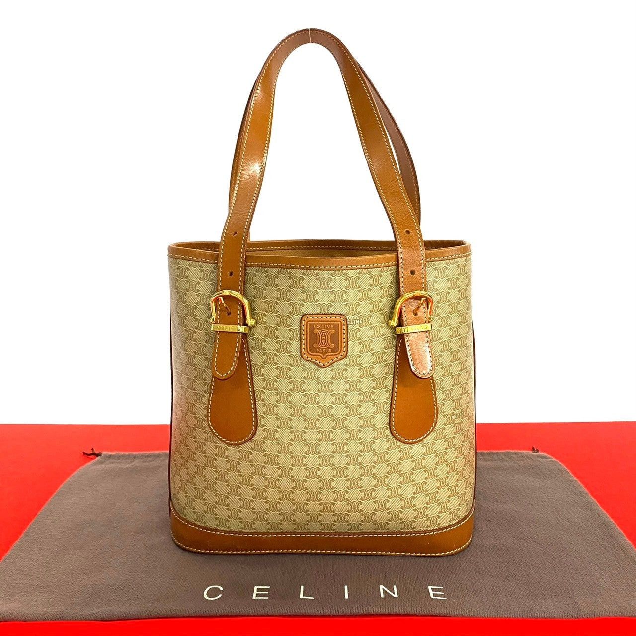 Celine Celine Tote Bag Brown Leather Size ONE SIZE - 1 Thumbnail