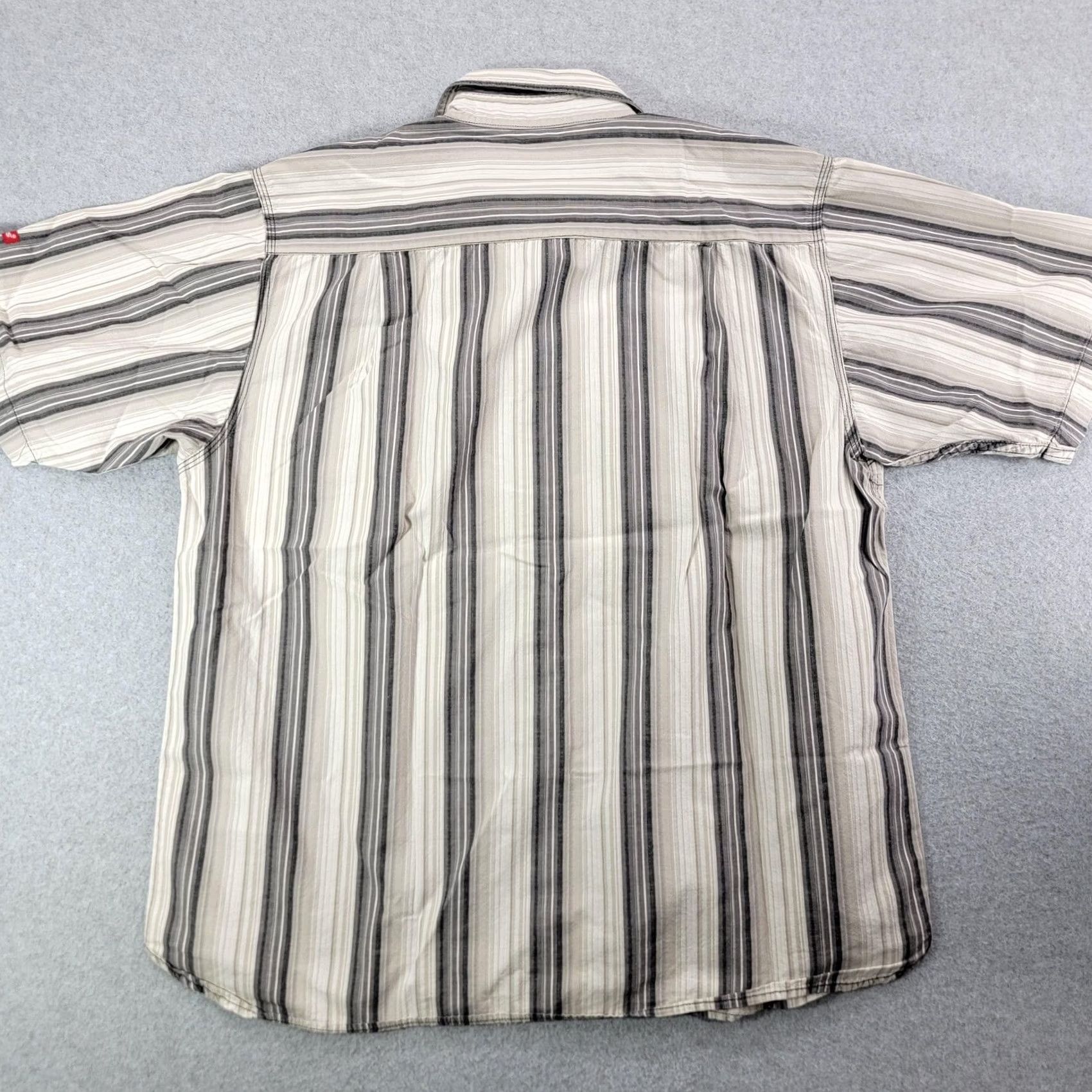Dickies Dickies Shirt Mens Large Beige Gray Stripe Short Sleeve Button Front Casual Size US L / EU 52-54 / 3 - 5 Thumbnail