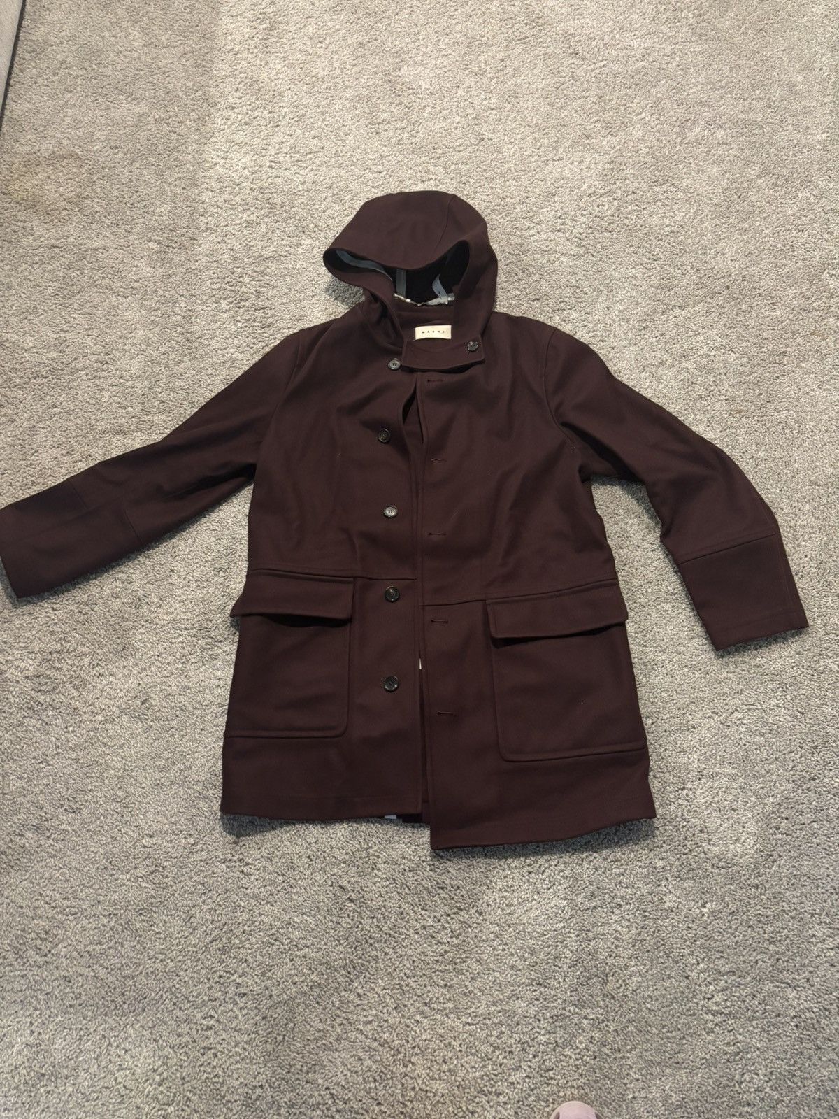 Marni Marni Wool Hooded Overcoat Fall 2013 Size US L / EU 52-54 / 3 - 1 Thumbnail
