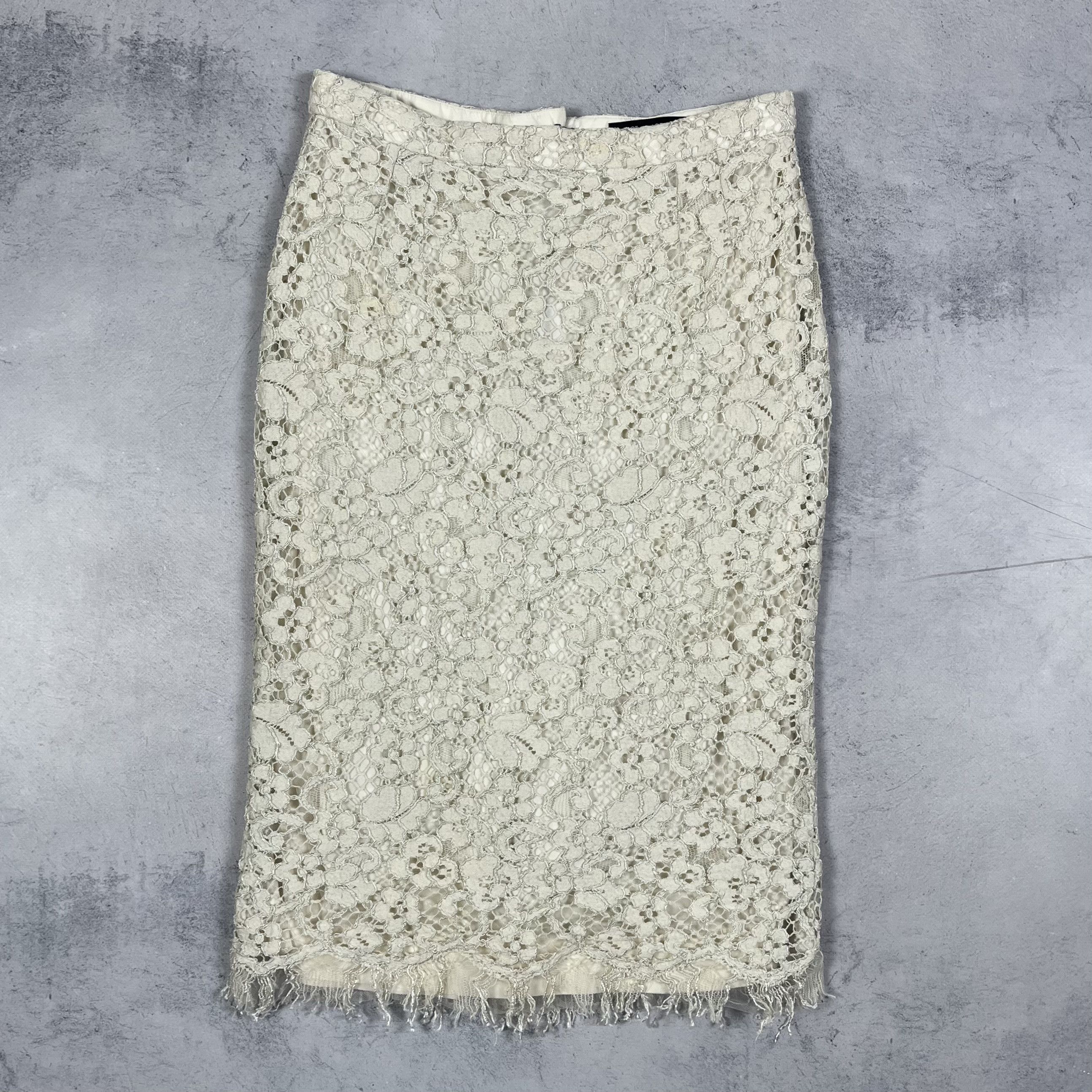 Dolce & Gabbana Vintage Dolce & Gabbana Lace Midi Skirt 2000’s Size 28" / US 6 / IT 42 - 2 Thumbnail