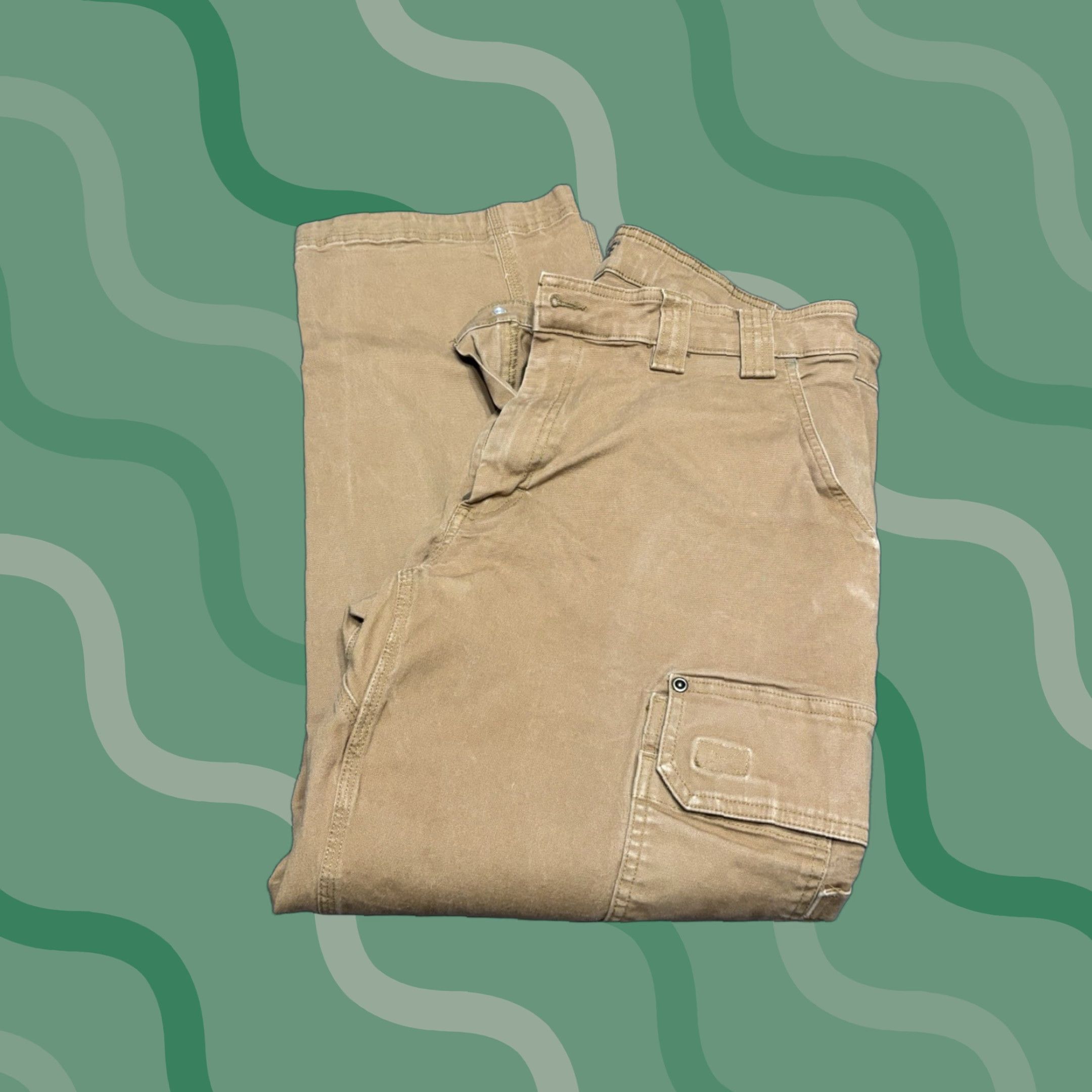 Vintage Duluth Mens Pants Carpenter Workwear 40x30 Brown Canvas Cotton Flex Fire Hose Straight Leg 30 In Inseam 32 Waist Relaxed Regular USA Theme C4 Size US 40 / EU 56 - 1 Thumbnail