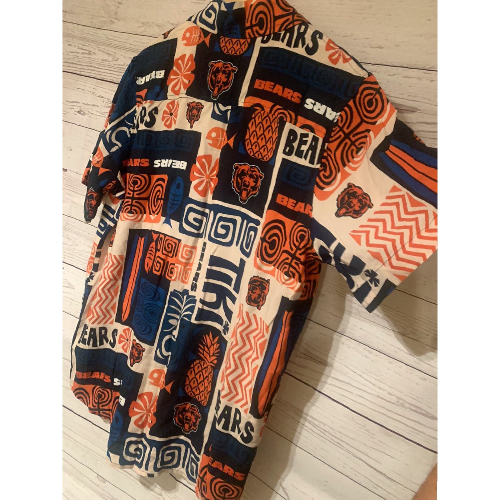 NFL VINTAGE Chicago Bears NFL Button-Up Shirt Hawaiian Viscose Short Sleeve Small Size US S / EU 44-46 / 1 - 6 Thumbnail