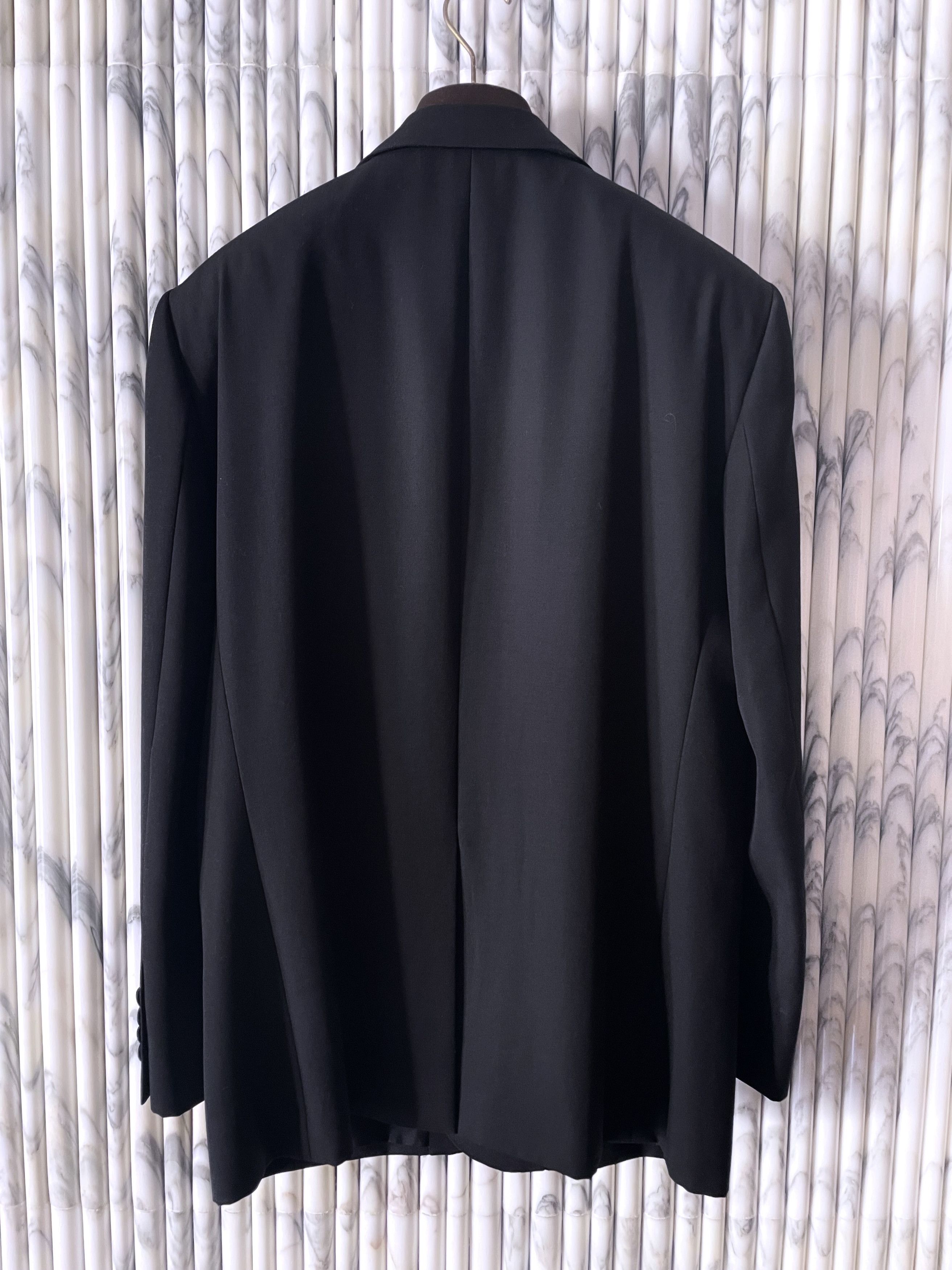 Hedi Slimane × Saint Laurent Paris HEDI AW16 LE SMOKING JACKET IN GRAIN DE POUDRE WOOL Size 50R - 8 Thumbnail