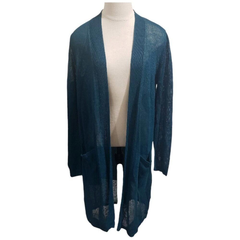 Designer CT1908 J.Jill Evergreen Open Cardigan M Size M / US 6-8 / IT 42-44 - 1 Thumbnail