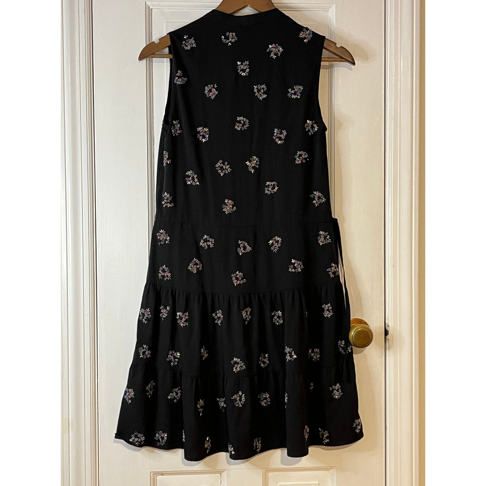 Allsaints AllSaints Embellished Beaded Dress Black Cocktail Dress Sz 4 Size S / US 4 / IT 40 - 5 Thumbnail