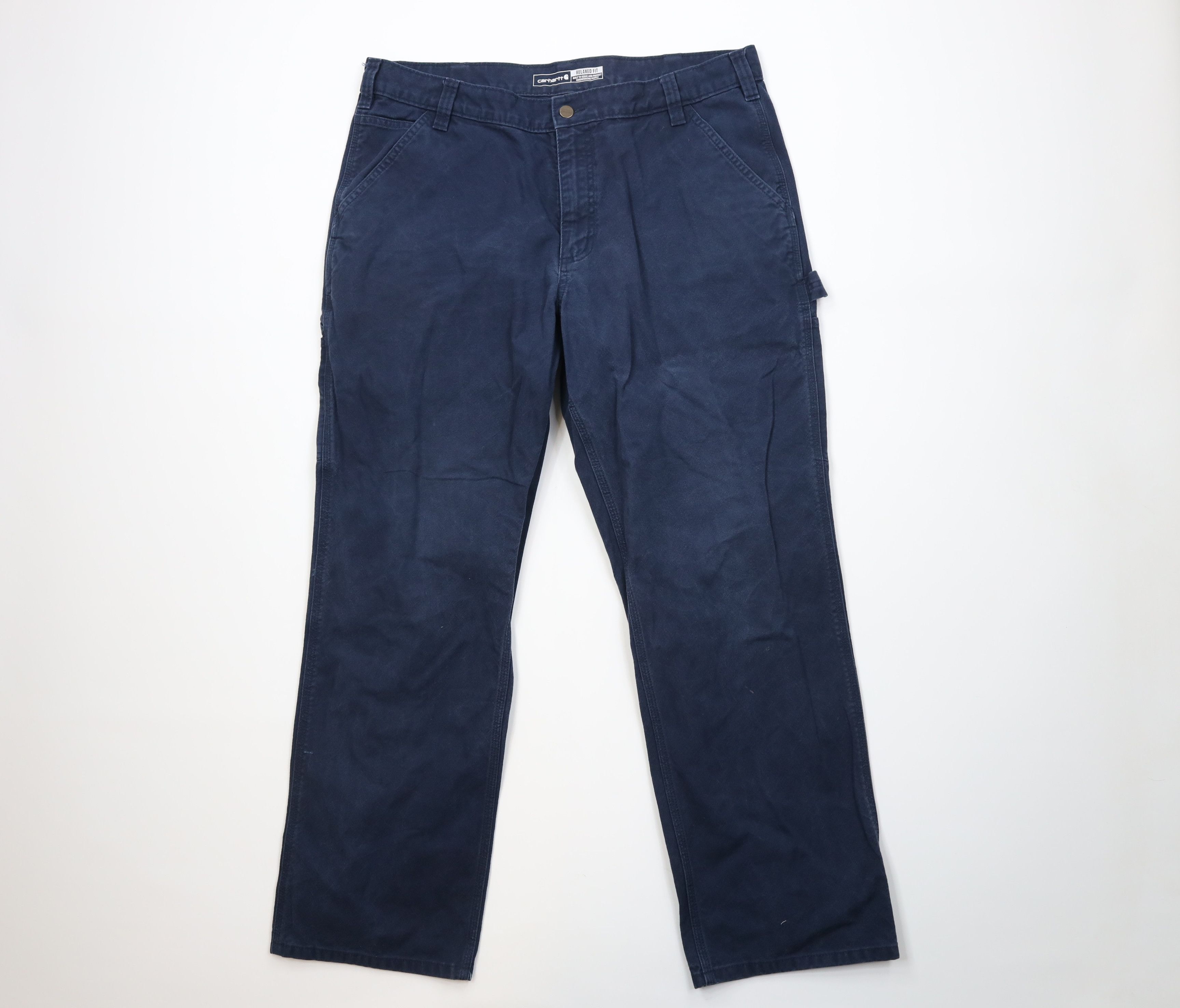 Carhartt Vintage Y2K Carhartt Wide Leg Dungaree Pants Navy Blue Size US 38 / EU 54 - 1 Thumbnail