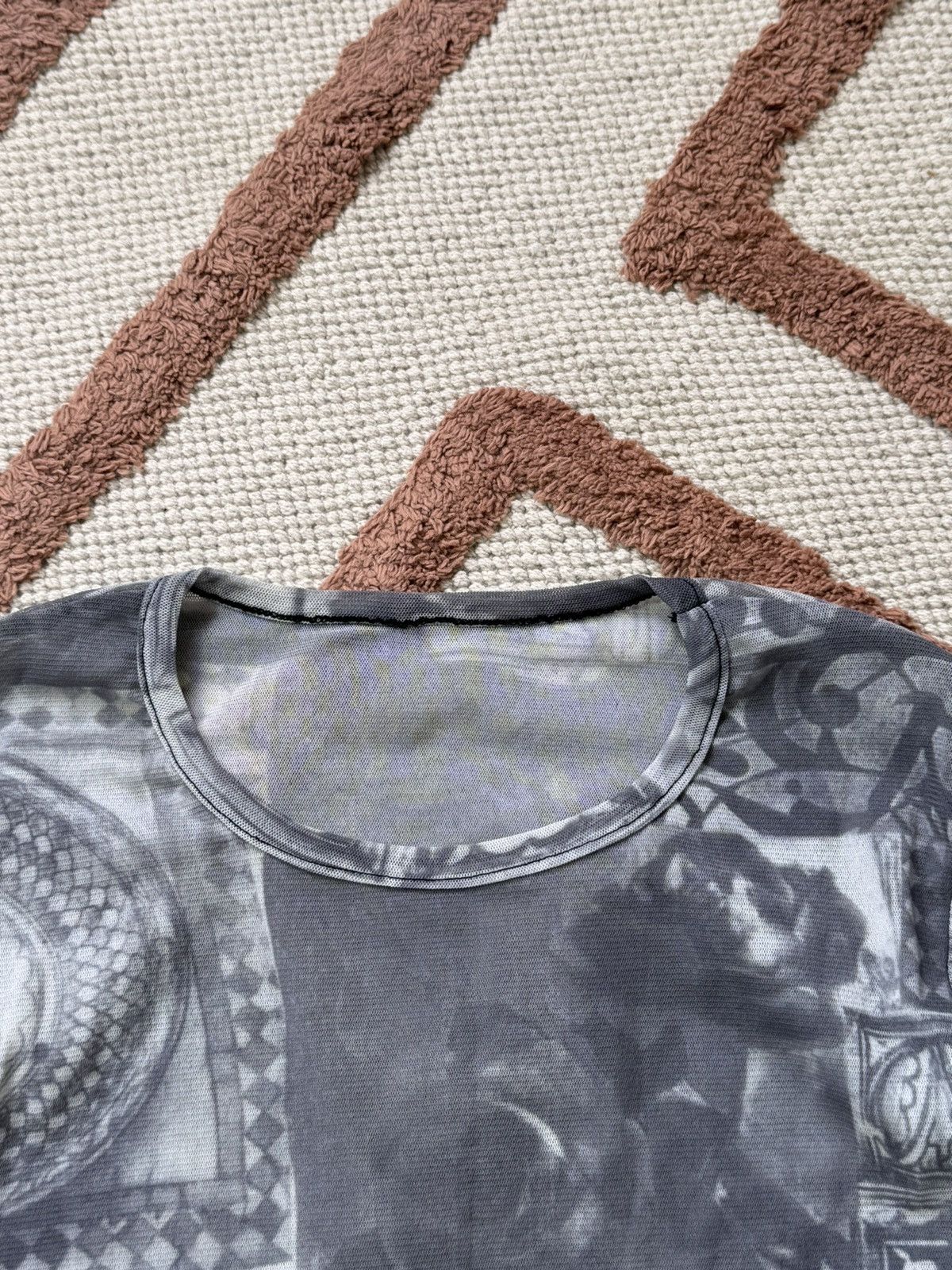 Vintage VINTAGE JEAN PAUL GAULTIER STYLE MESH PRINTED LONG SLEEVE Size S / US 4 / IT 40 - 3 Thumbnail