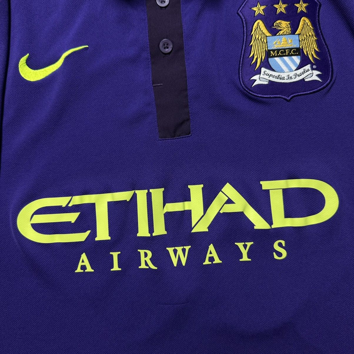 Nike MAN CITY NIKE 2014/2015 FOOTBALL THIRD JERSEY #10 DZEKO Size US XL / EU 56 / 4 - 5 Thumbnail