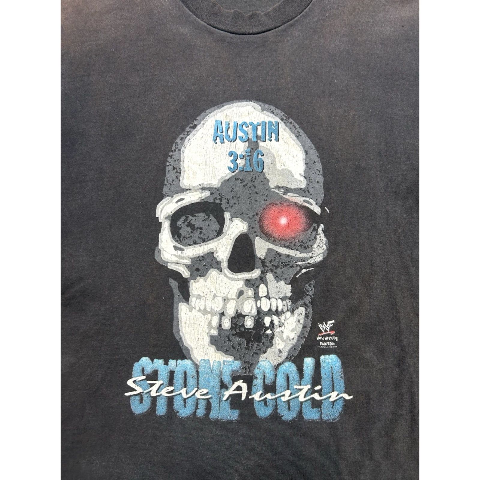 Vintage VINTAGE 90s t shirt stone cold Steve Austin WWF wrestling terminator skull M/L Size US L / EU 52-54 / 3 - 2 Thumbnail