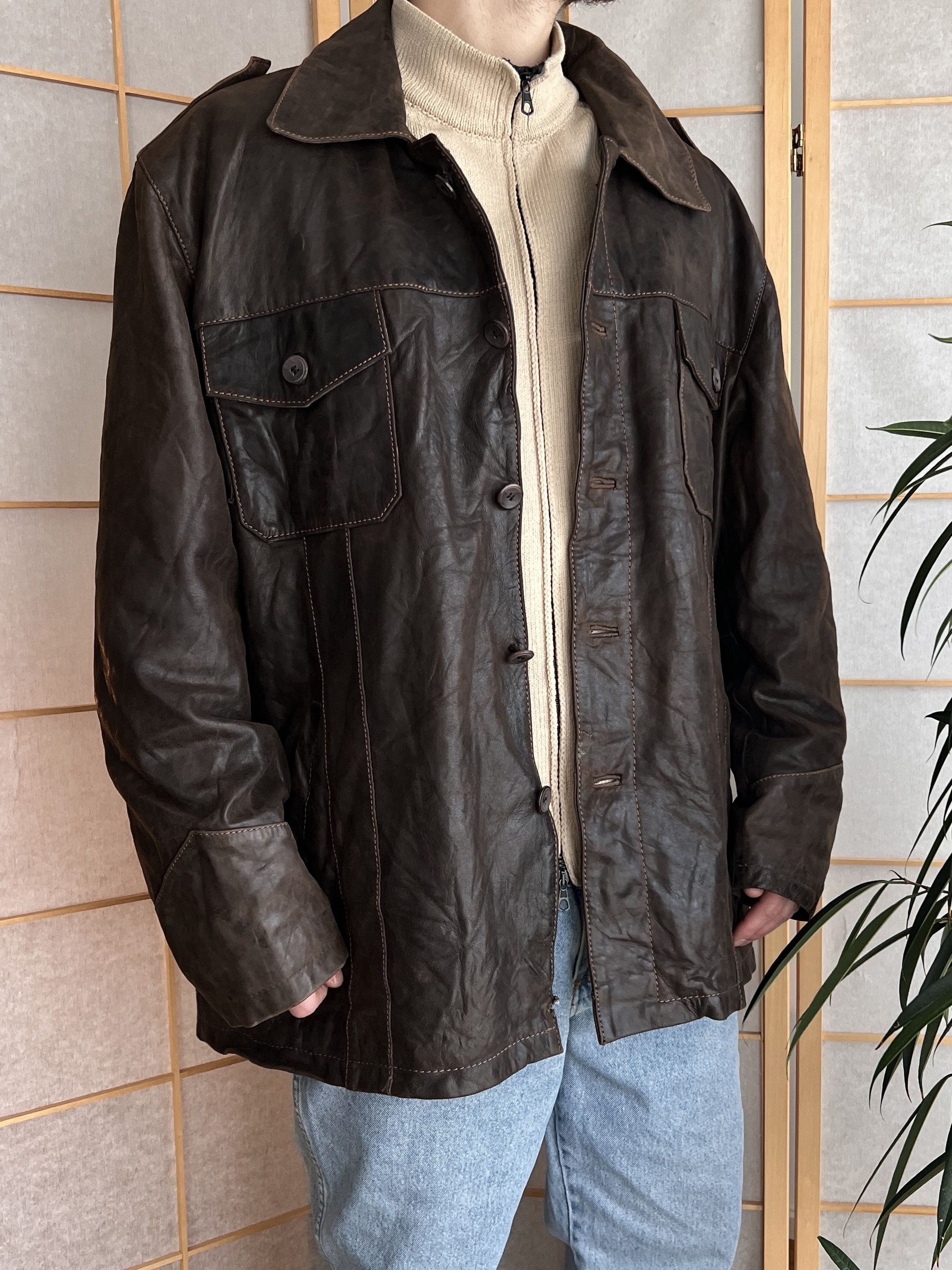 Hysteric Glamour Leather coat jacket vintage y2k 14th Addiction Diesel style Size US L / EU 52-54 / 3 - 7 Thumbnail