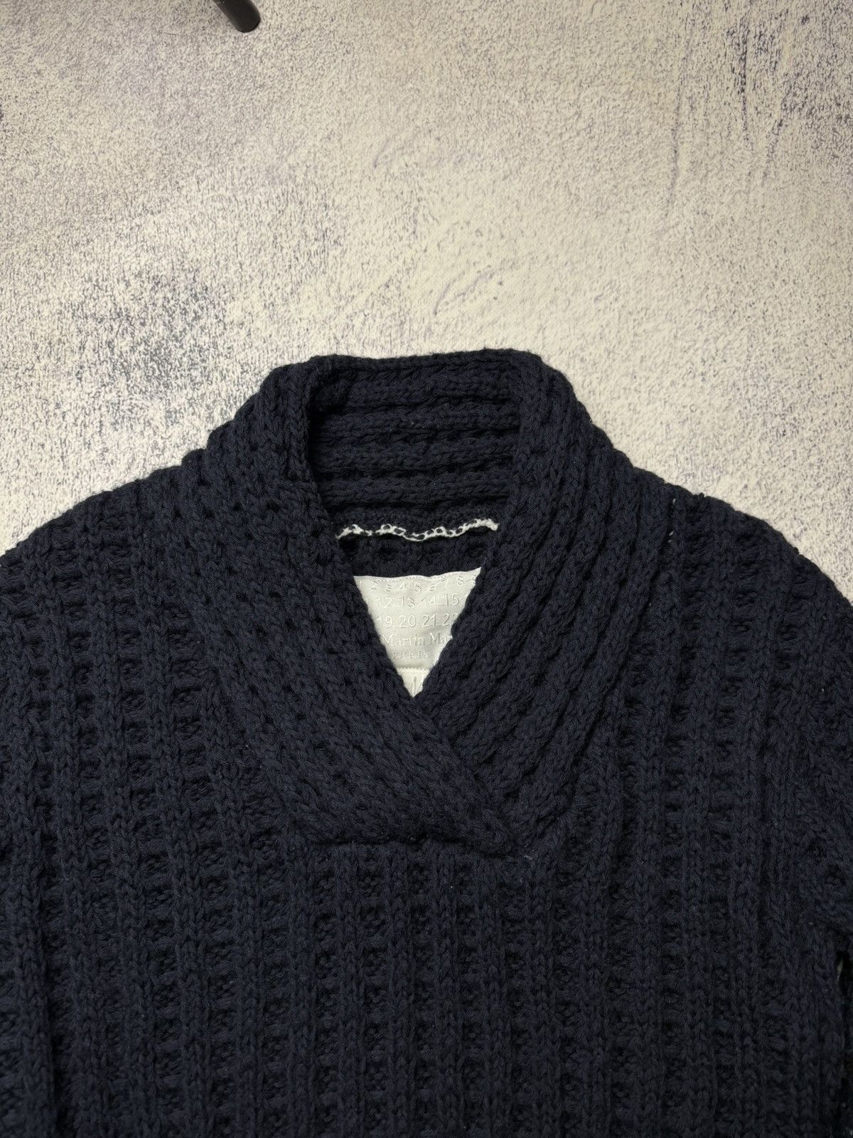H&M × Maison Margiela Maison Margiela H&M Cable Knit V-Neck Wool Sweater Jumper Size US S / EU 44-46 / 1 - 8 Thumbnail