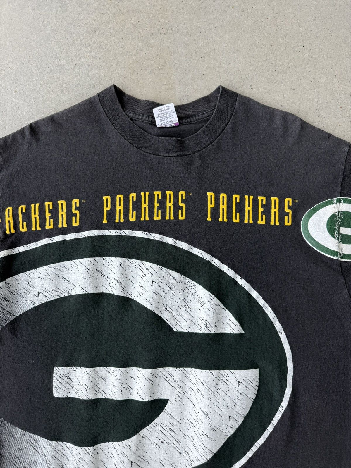 Vintage Vintage 90s Green Bay Packers NFL on Fox T-Shirt Size US L / EU 52-54 / 3 - 3 Thumbnail