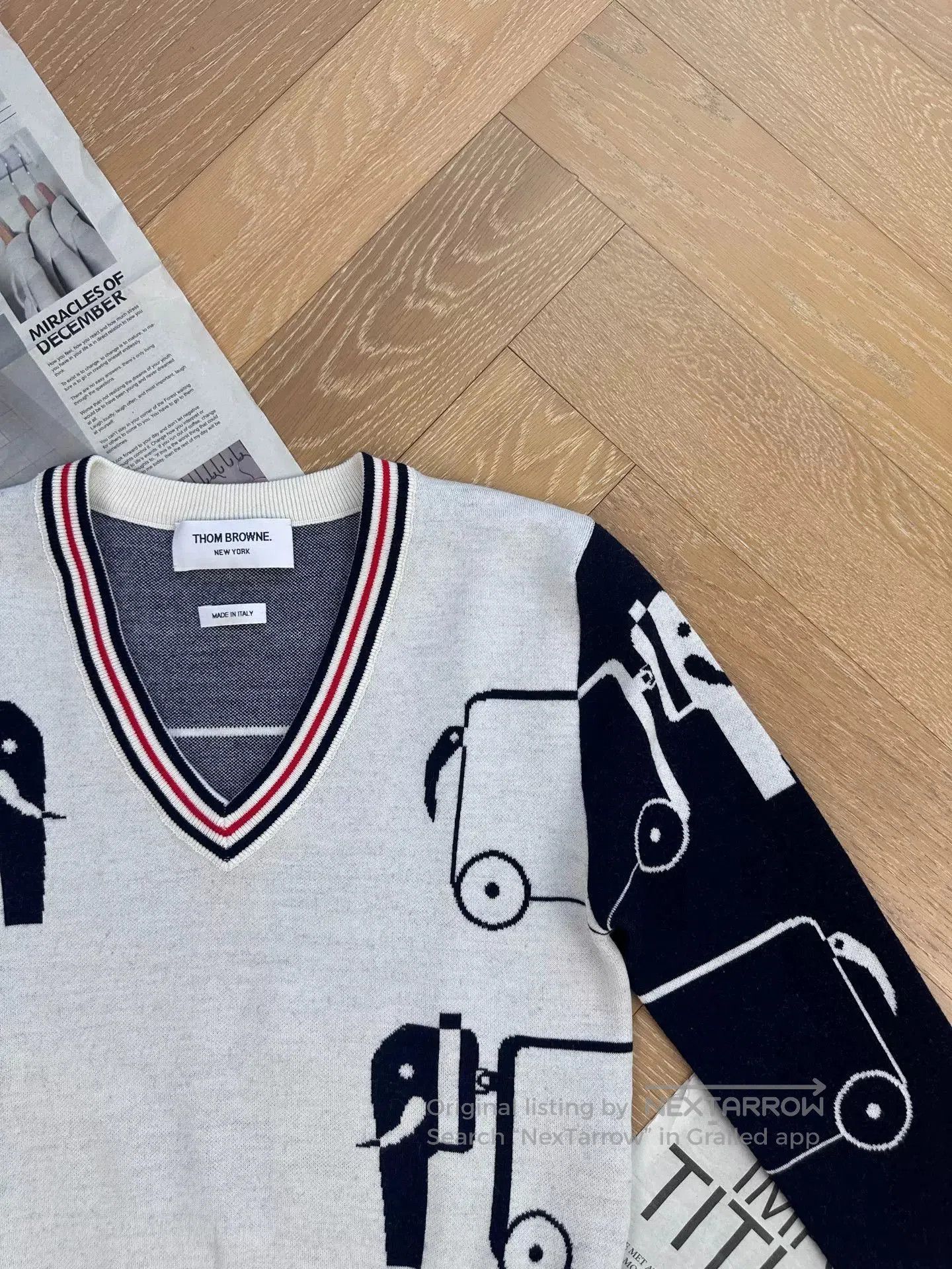 Thom Browne thom browne color block v-neck sweater. Size US M / EU 48-50 / 2 - 5 Thumbnail