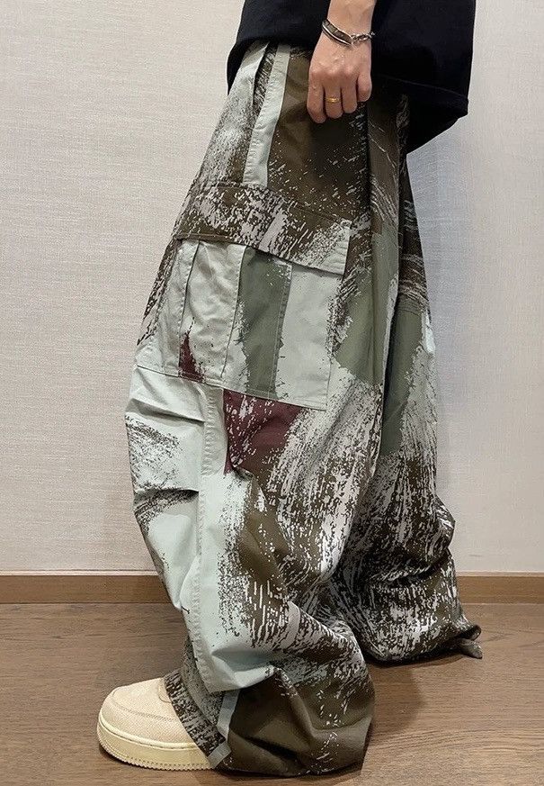 Japanese Brand × Vintage Outdoor retro punk paint-splattered cargo pants Size US 34 / EU 50 - 3 Thumbnail