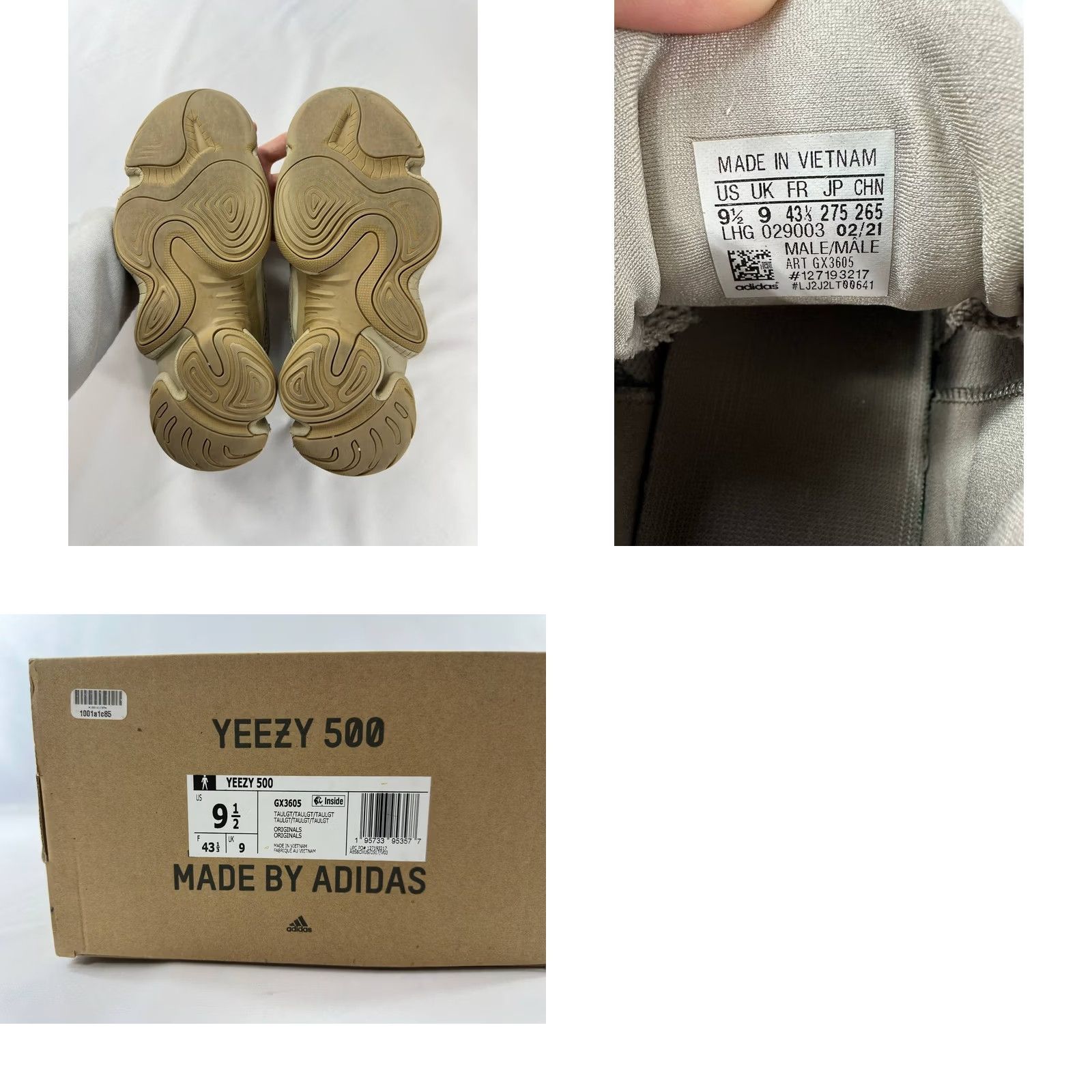 Adidas adidas Yeezy 500 'Taupe Light' GX3605 Men's Size 9.5 Size US 10 / EU 43 - 8 Thumbnail
