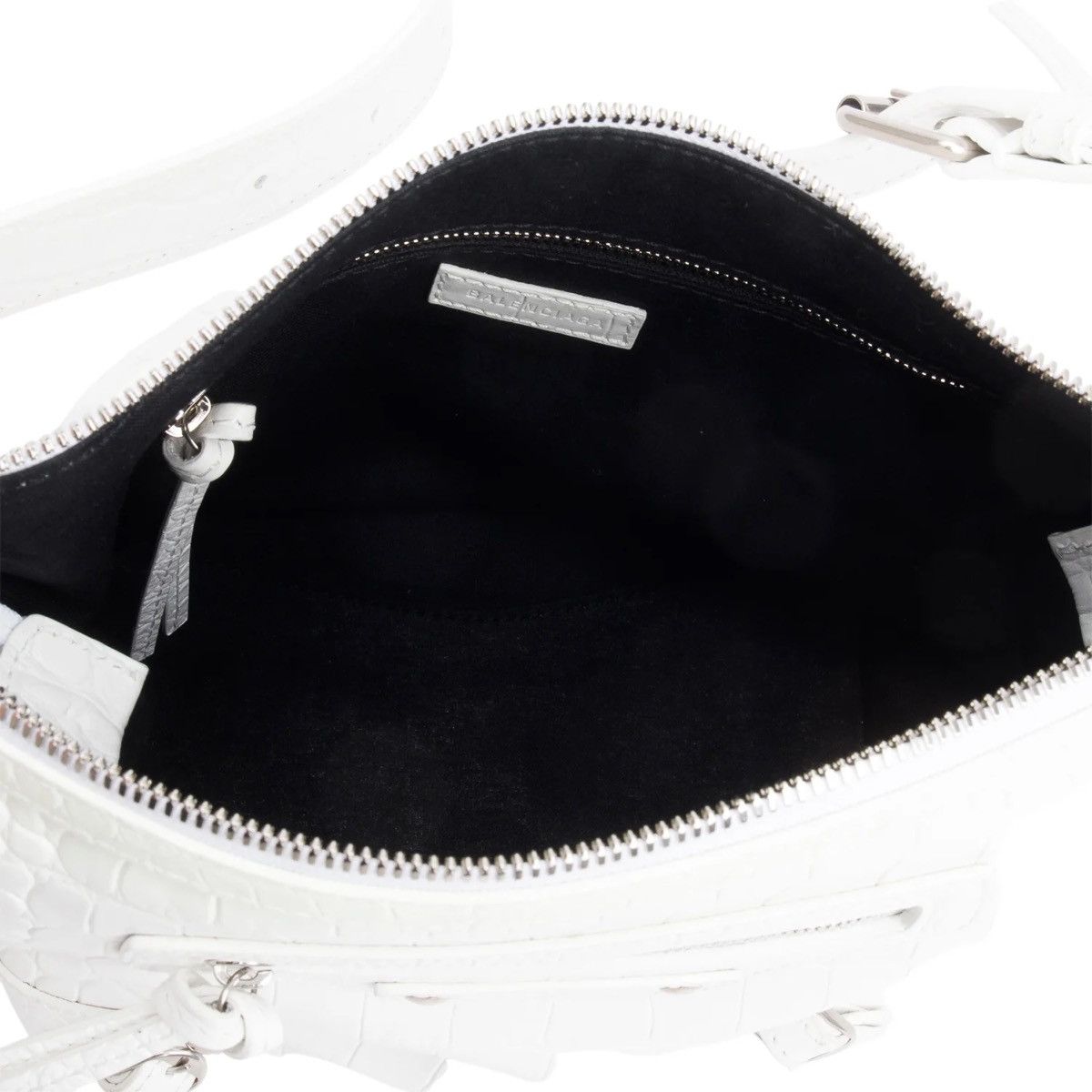 Balenciaga Balenciaga XS Neo Classic White Croc Embossed Leather Bag Size ONE SIZE - 7 Thumbnail