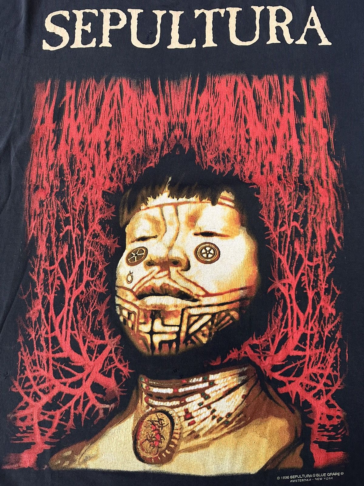 Band Tees 🌟GRAILED🌟 TRUE VINTAGE SEPULTURA ROOT FOR DISPLAY 1996 Size US XL / EU 56 / 4 - 9 Thumbnail