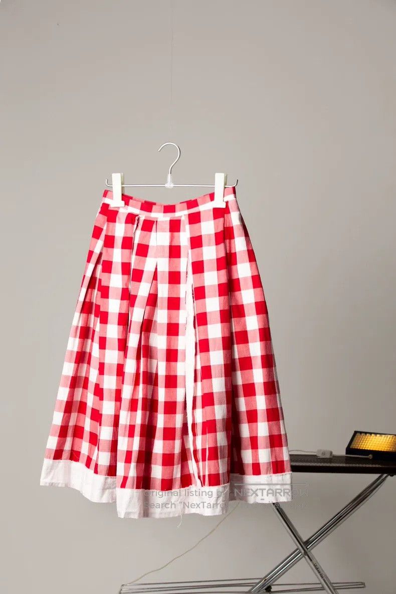 Comme des Garcons Comme Des Garcons size S Red Plaid Skirt Size 23" - 2 Thumbnail
