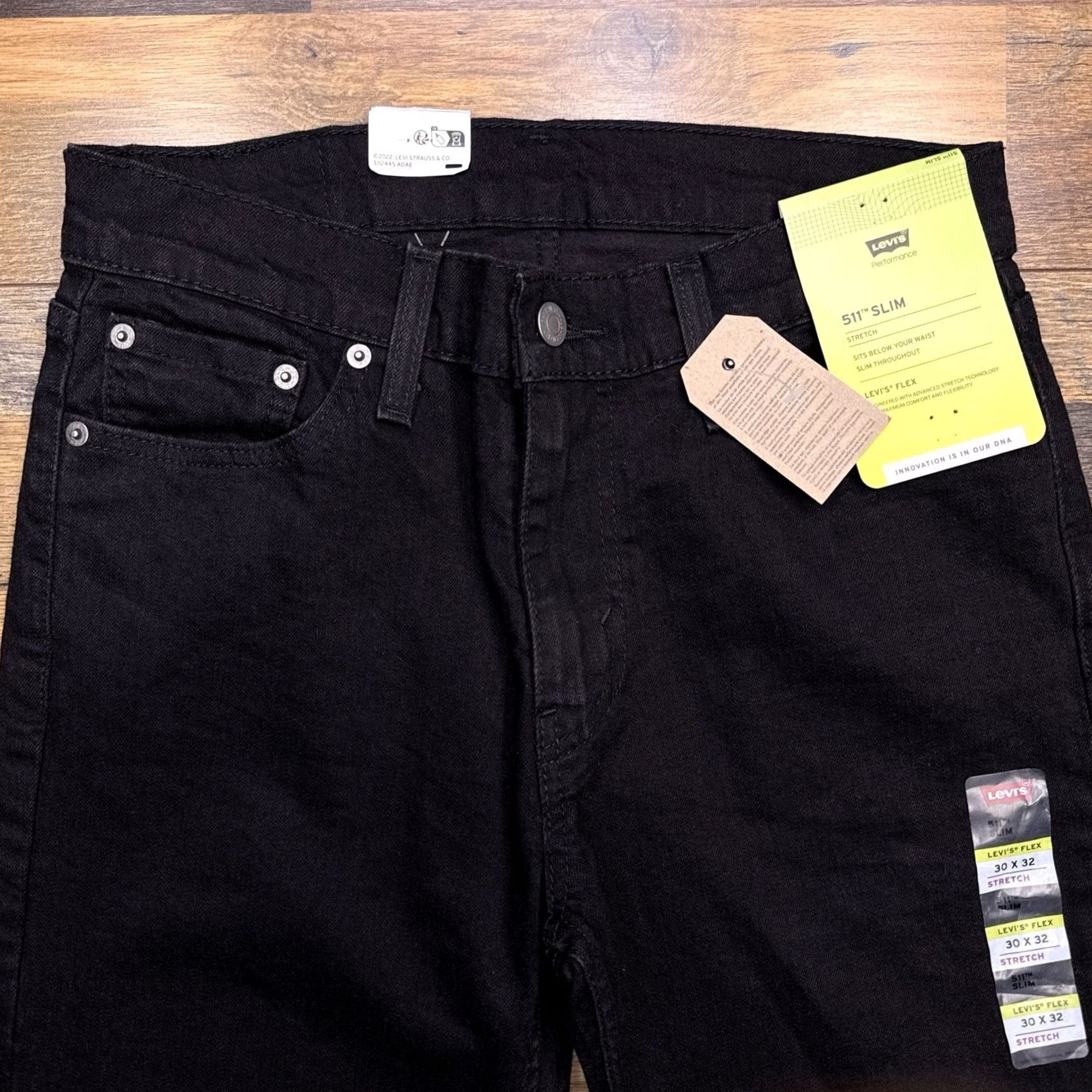 Levi's Levis 511 Slim Jeans Mens 30x32 Mid Rise Stretch Performance Flex New Size US 30 / EU 46 - 2 Thumbnail