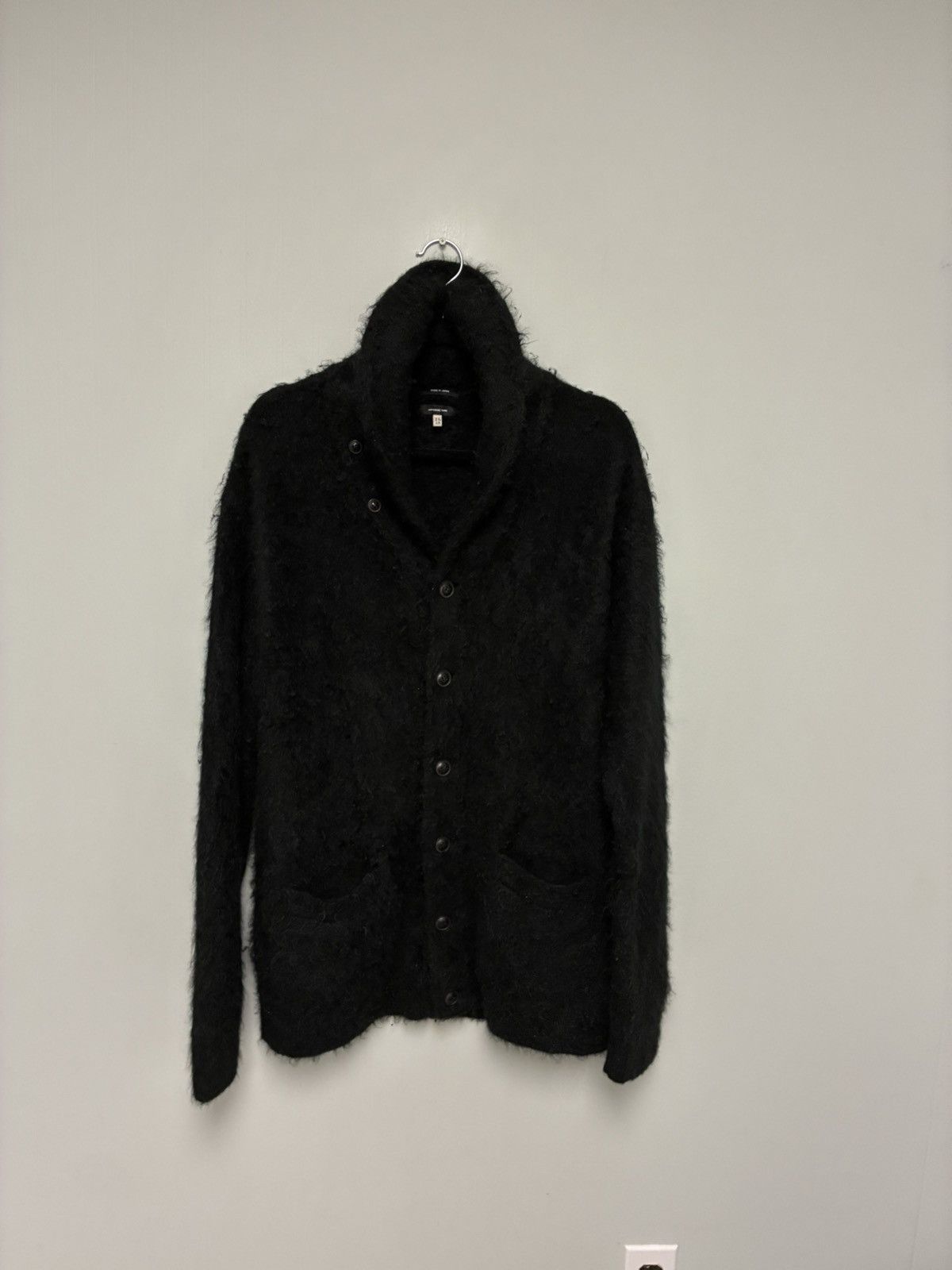R13 Shawled Cashmere Distressed Edge Cardigan Size US L / EU 52-54 / 3 - 7 Thumbnail