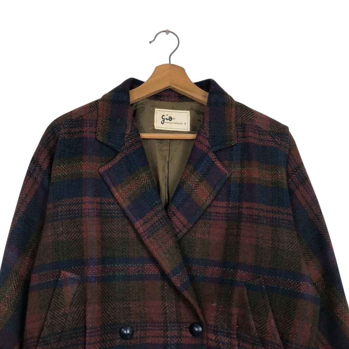 Japanese Brand 🔥VINTAGE WOOL BOMBER JACKET PARACHUTE DESIGN TARTAN GIO Size US M / EU 48-50 / 2 - 5 Thumbnail