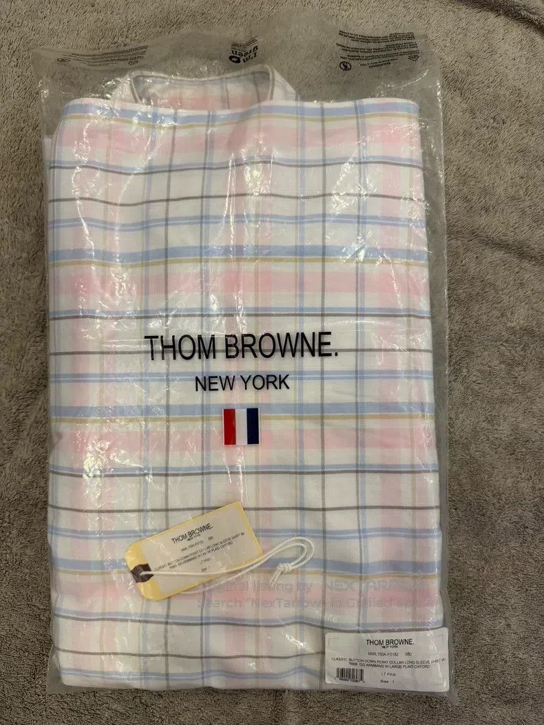 Thom Browne Thom Browne Pink shirt with single button Size US S / EU 44-46 / 1 - 1 Thumbnail