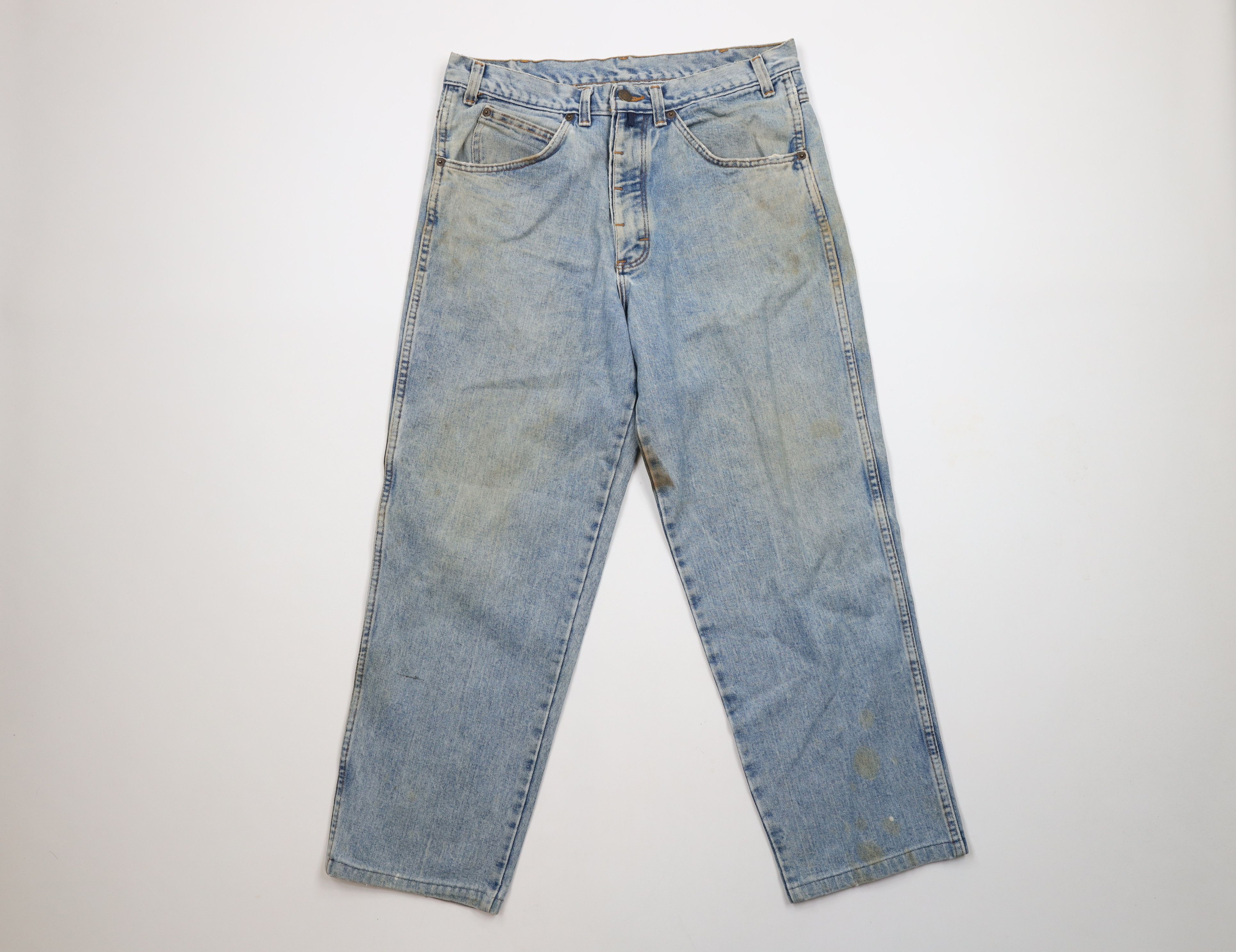 Vintage Vintage 90s Streetwear Straight Leg Denim Jeans Blue Cotton Size US 32 / EU 48 - 1 Thumbnail