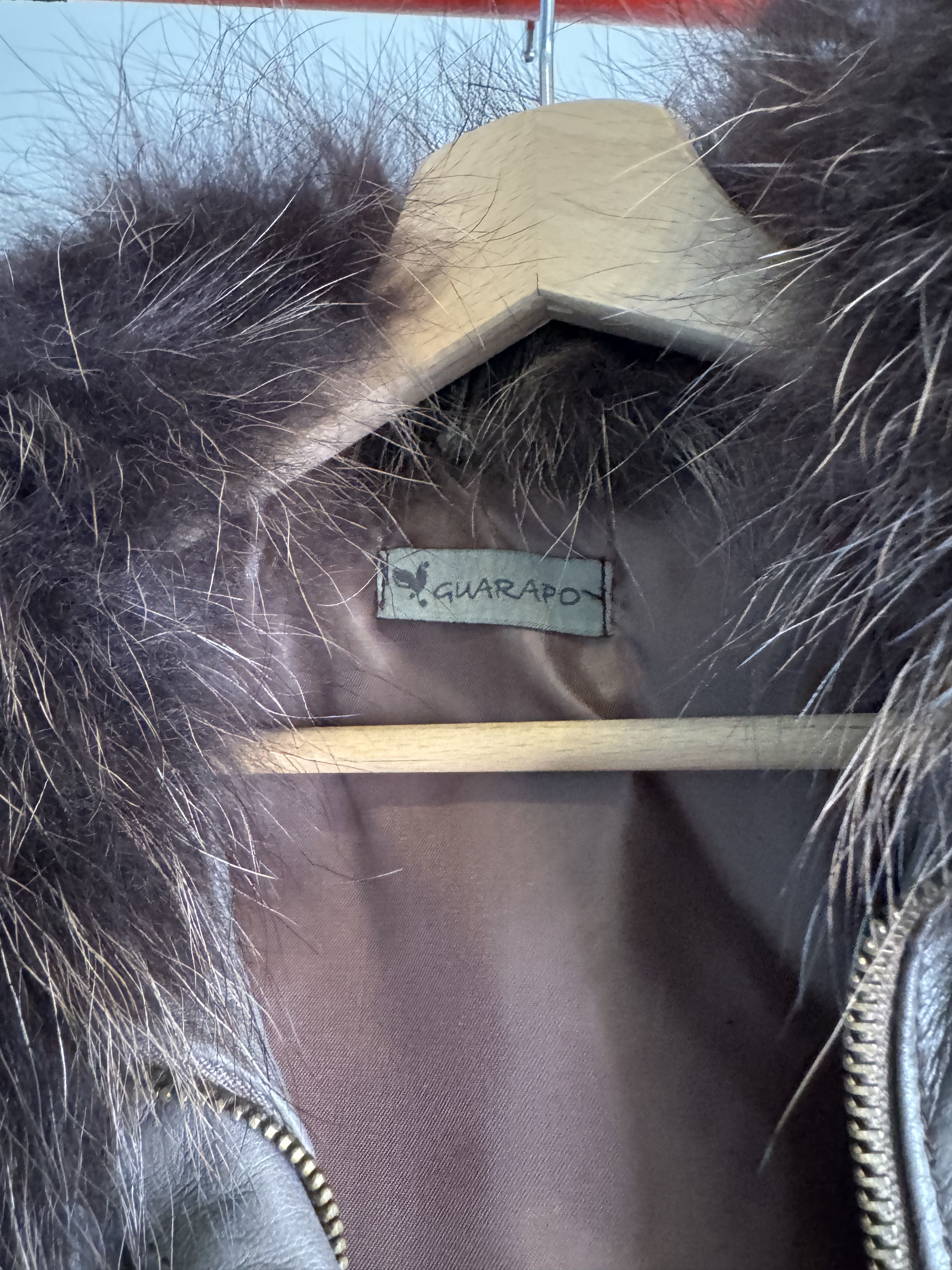 Custommade GUARAPO Italian Leather Jacket with Real Fur Collar Size M / US 6-8 / IT 42-44 - 5 Thumbnail