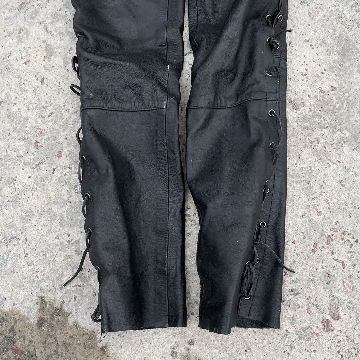 Vintage Vintage Moto Pants 52 Real Leather Hype Jeans 90s USA Y2K Size US 32 / EU 48 - 3 Thumbnail