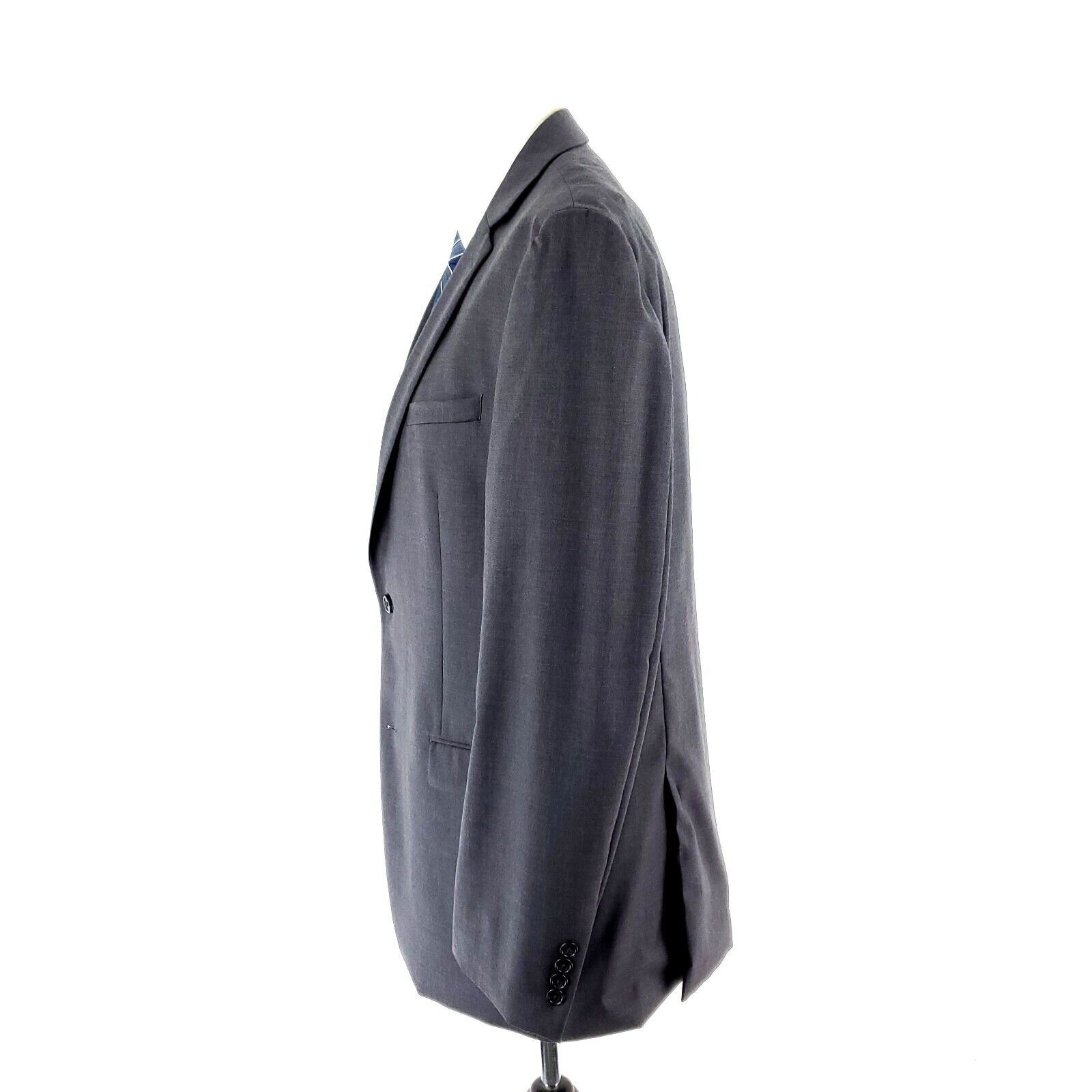 Joseph Abboud Joseph Abboud Wool 2 Button Blazer 42L Gray Size 42L - 4 Thumbnail