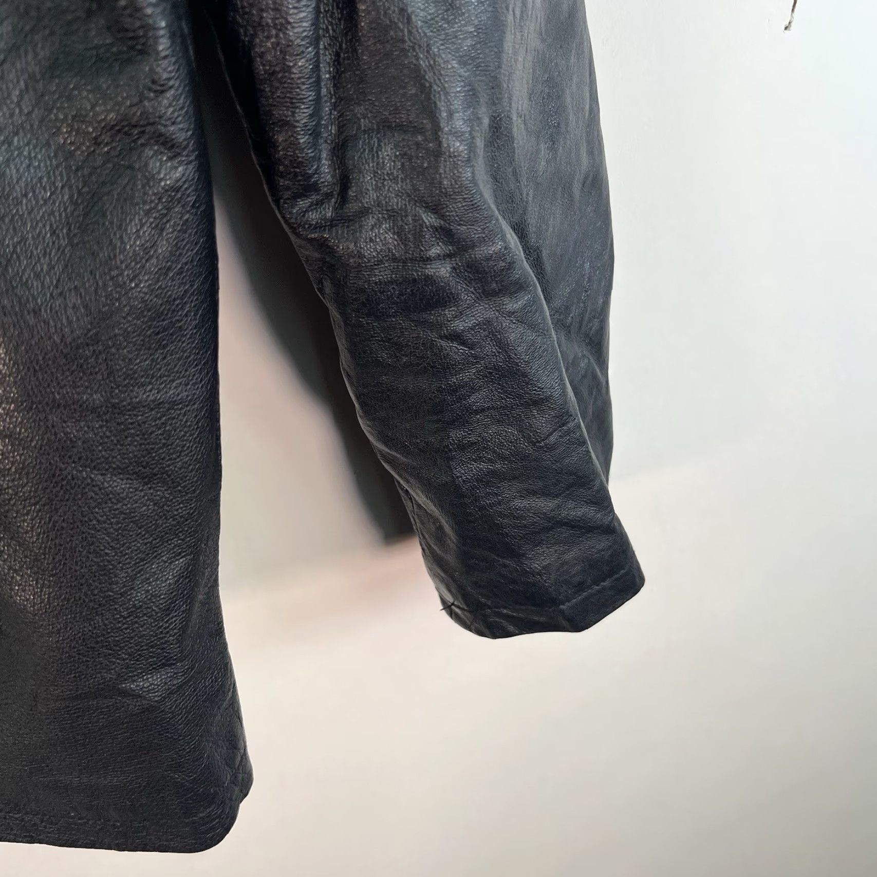 Vintage Monroe & Main Leather Removable Liner Jacket Mens M Black Size US M / EU 48-50 / 2 - 2 Thumbnail