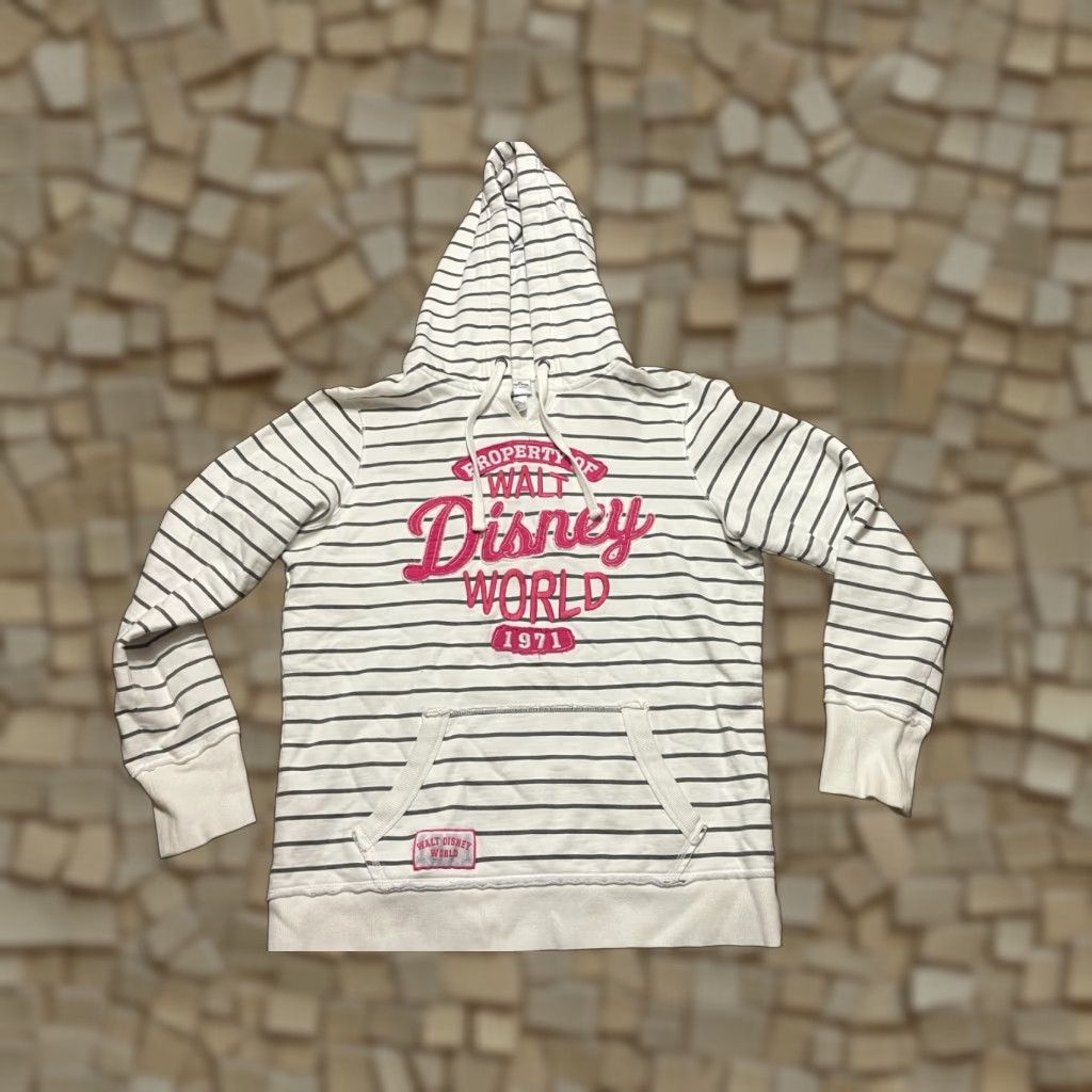 Disney Disney Hoodie Womens L White Black Striped Walt Disney World Disney Hoodie Womens L White Black Striped Walt Disney World Disney Size L / US 10 / IT 46 - 1 Thumbnail
