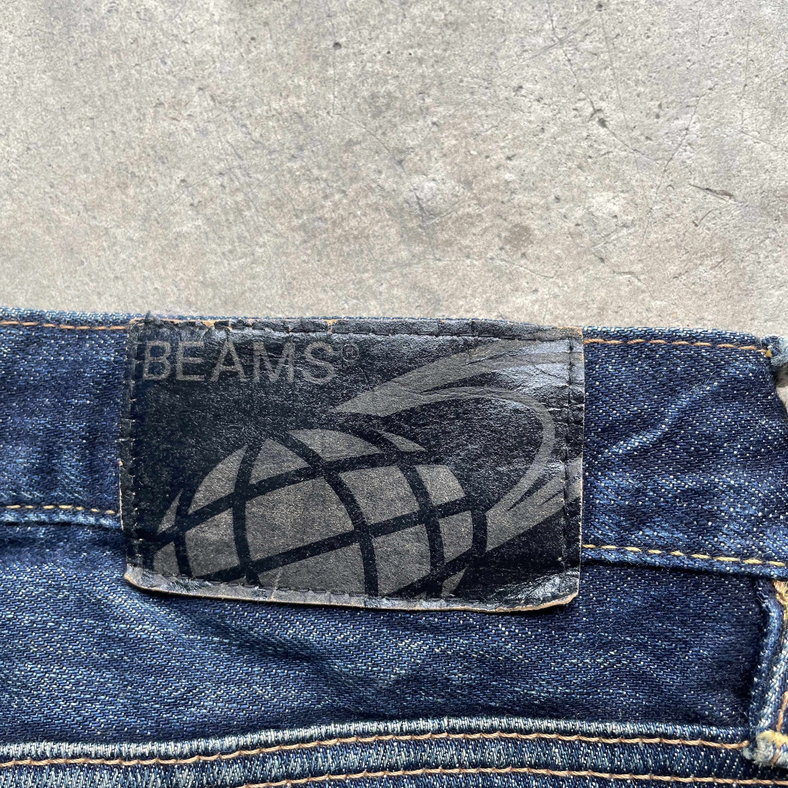 Japanese Brand × Jean Vintage Beams Dark Blue Denim Jeans Pants Japanese Brand W32 Size US 32 / EU 48 - 8 Thumbnail