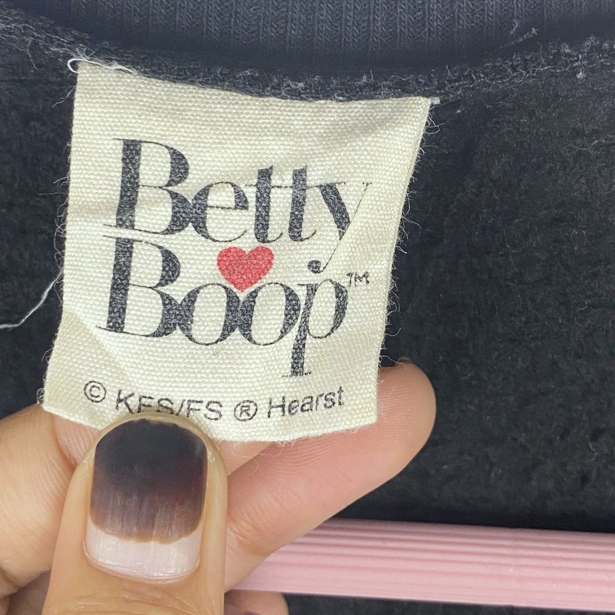 Designer × Vintage Betty Boop Sweatshirt Black Crewneck Pullover Jumper Size S / US 4 / IT 40 - 5 Thumbnail