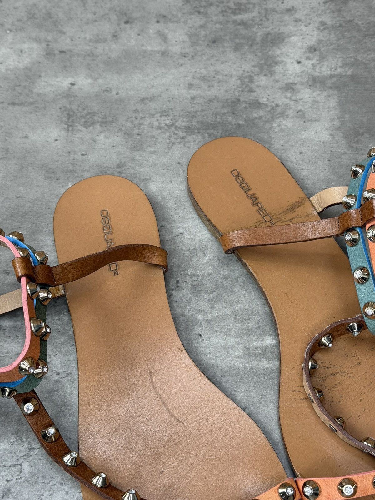 Dsquared2 Dsquared2 Studded Gladiator Leather Sandals EU 40 Size US 10 / IT 40 - 5 Thumbnail