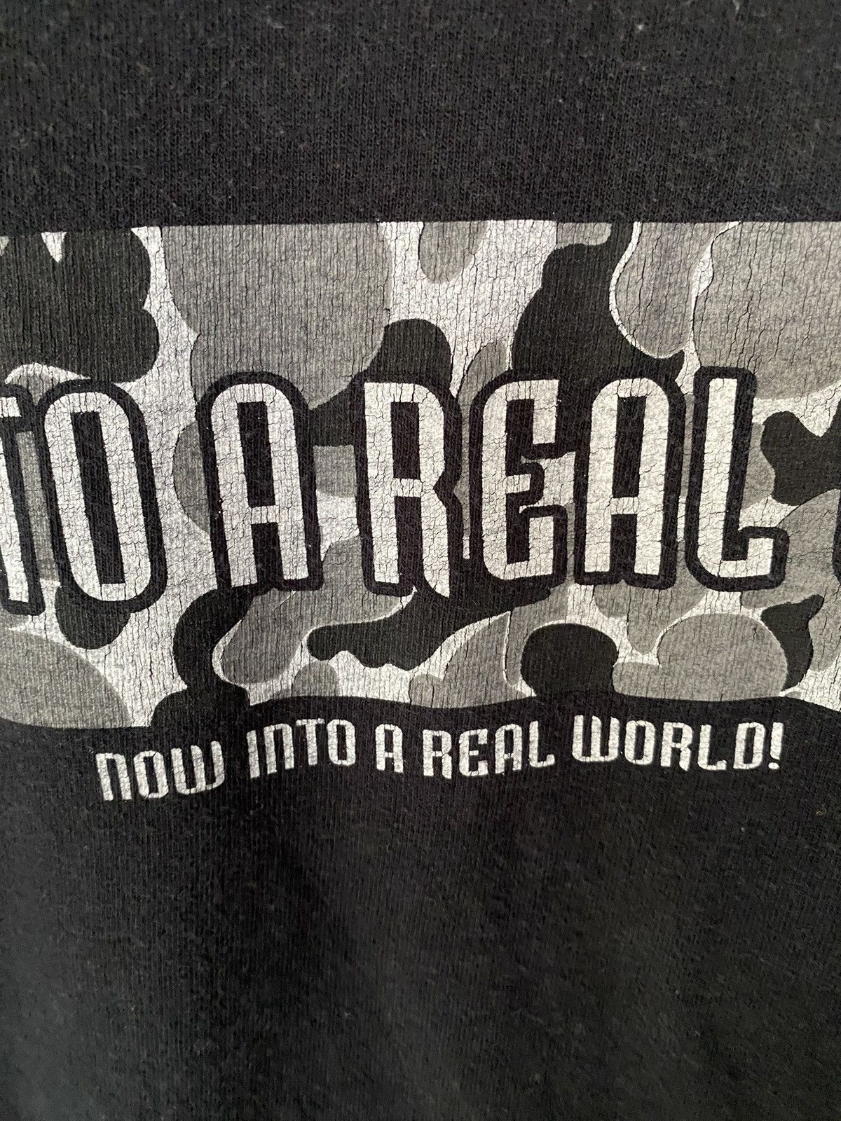 Japanese Brand 1990s Anvil N4 Japan Now Into a real World camo tee Size US M / EU 48-50 / 2 - 5 Thumbnail